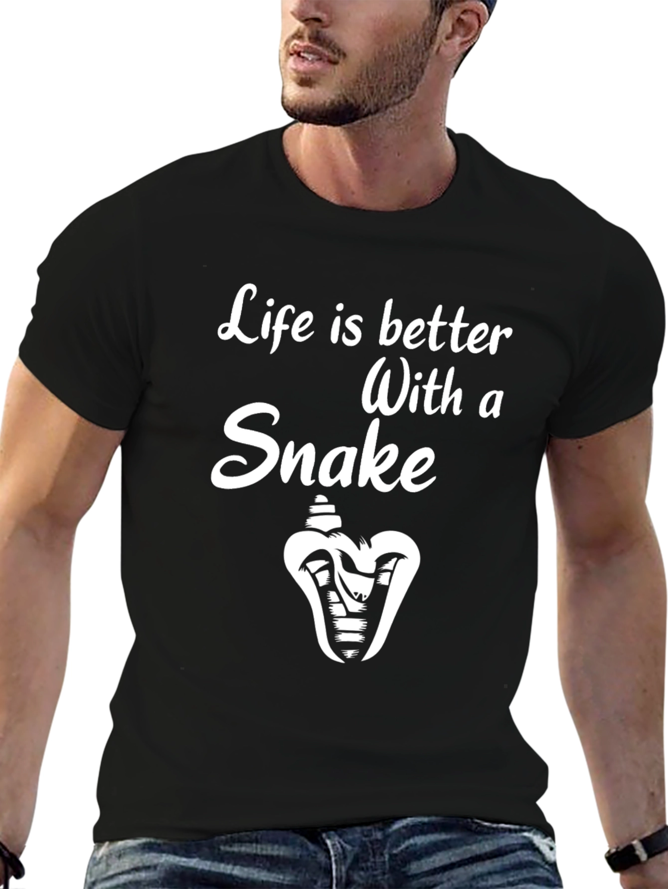 Life is Better with a Snake Graphic T-Shirt