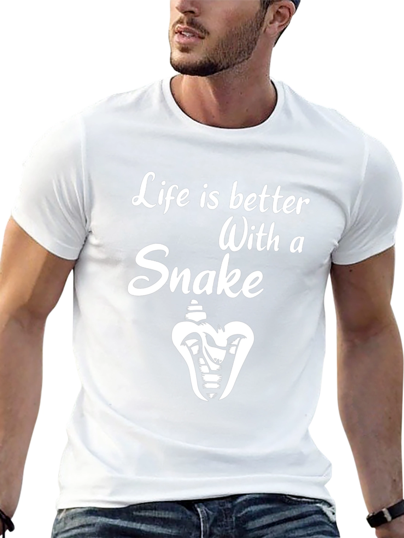 Life is Better with a Snake Graphic T-Shirt