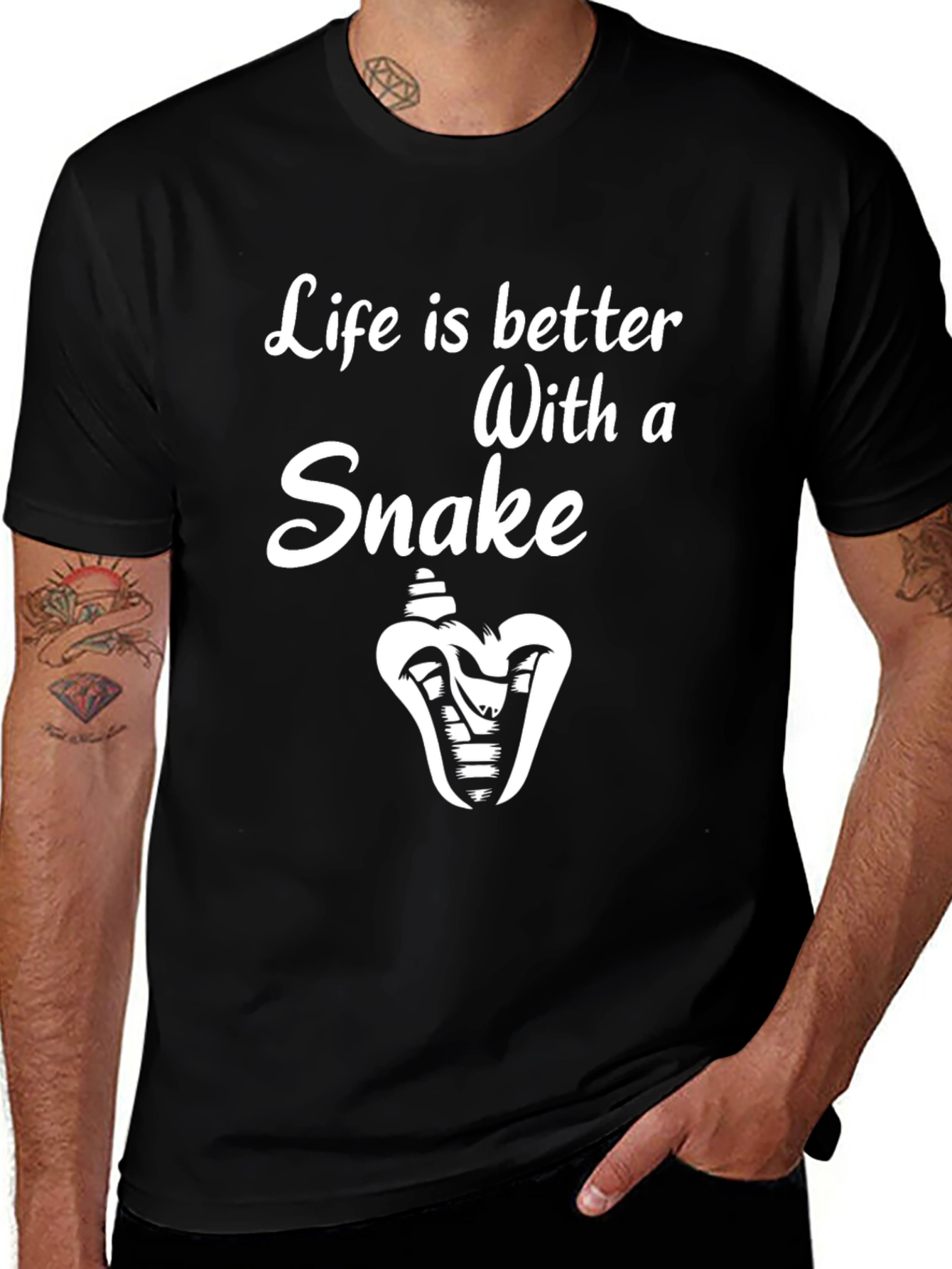 Life is Better with a Snake Graphic T-Shirt