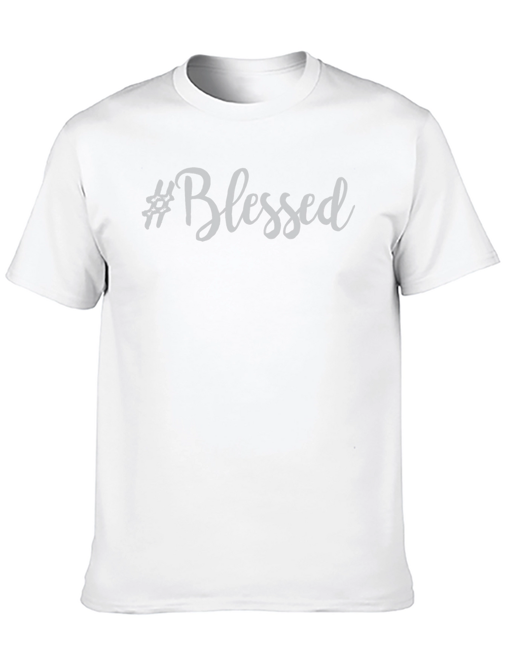 #Blessed Graphic Print Crew Neck T-Shirt