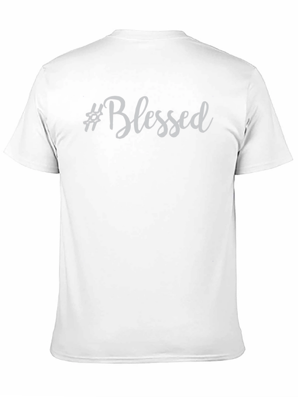 #Blessed Graphic Print Crew Neck T-Shirt