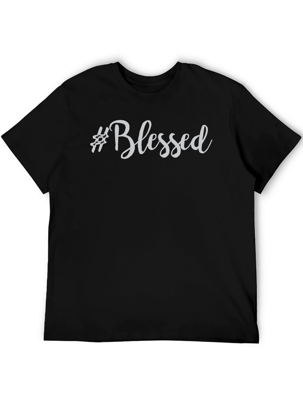#Blessed Graphic Print Crew Neck T-Shirt