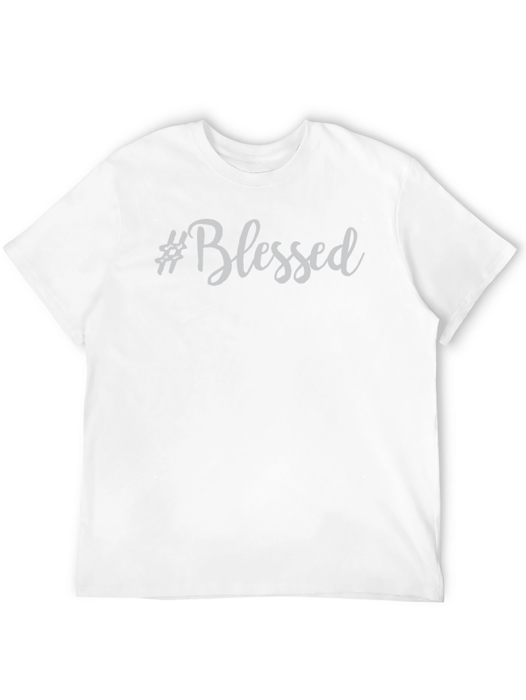 #Blessed Graphic Print Crew Neck T-Shirt