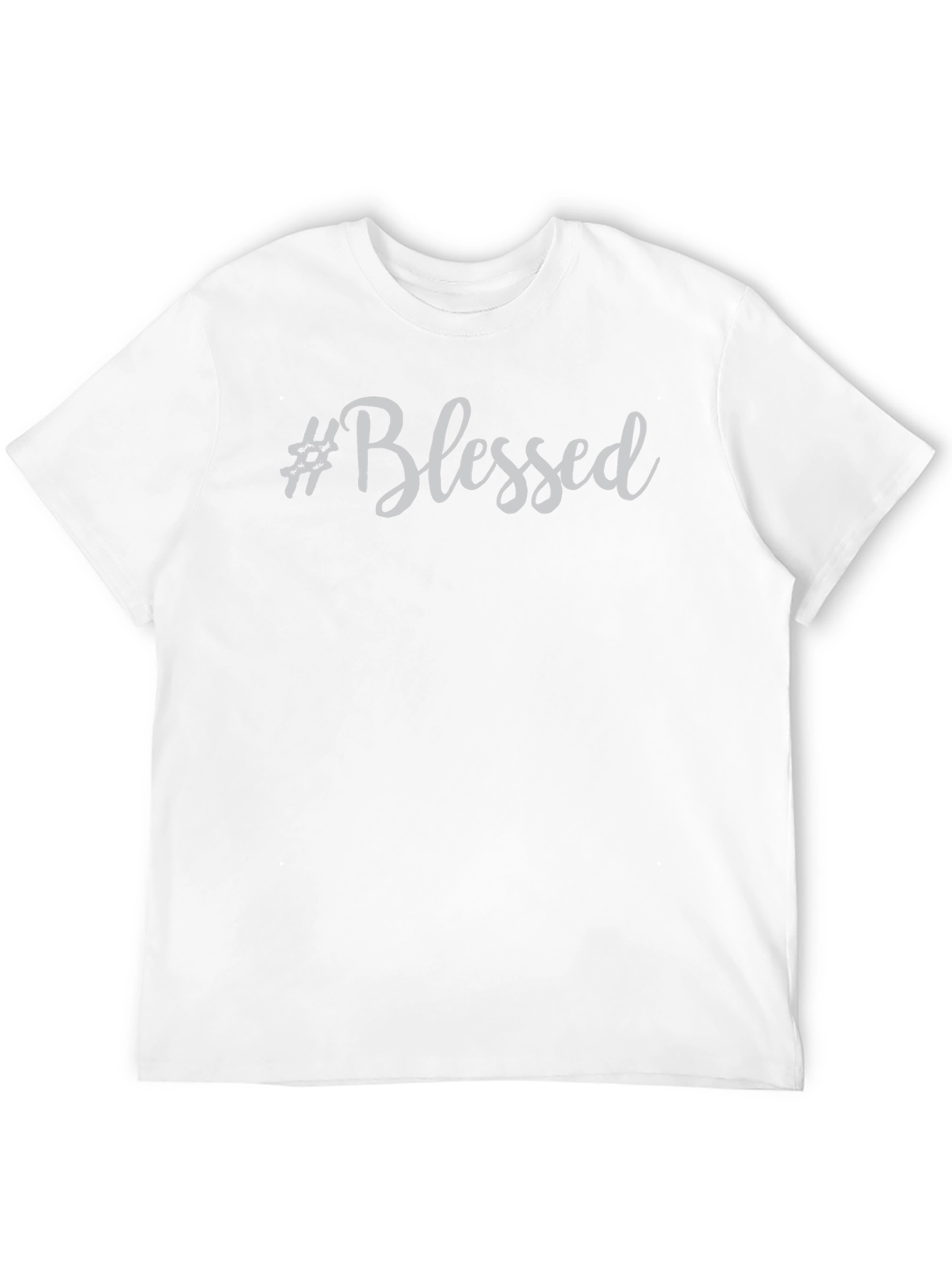 #Blessed Graphic Print Crew Neck T-Shirt
