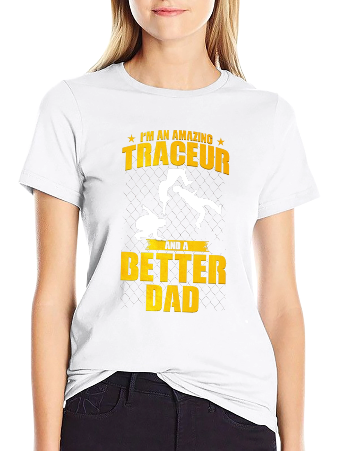 Amazing Traceur Better Dad Black T-Shirt