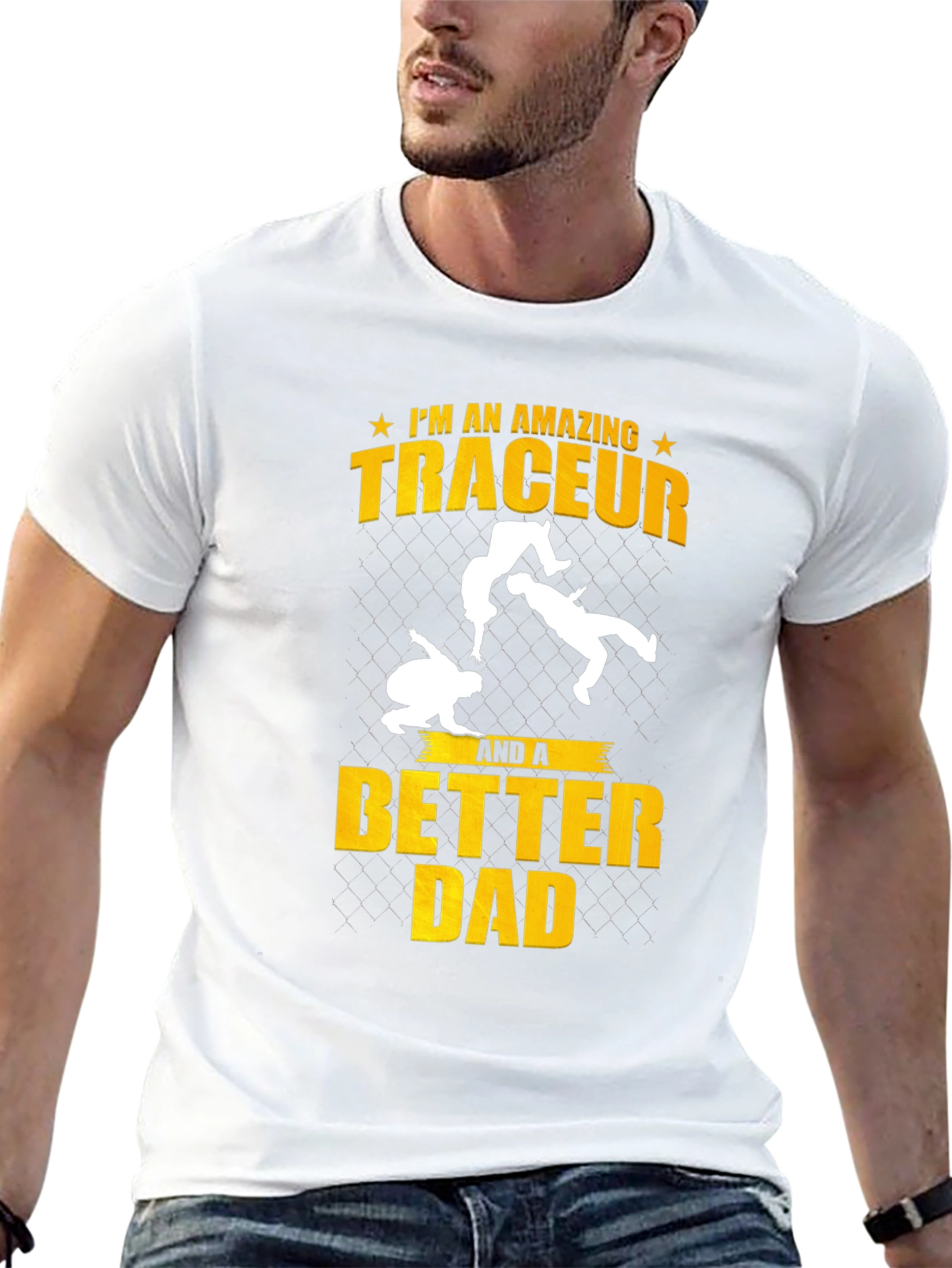 Amazing Traceur Better Dad Black T-Shirt