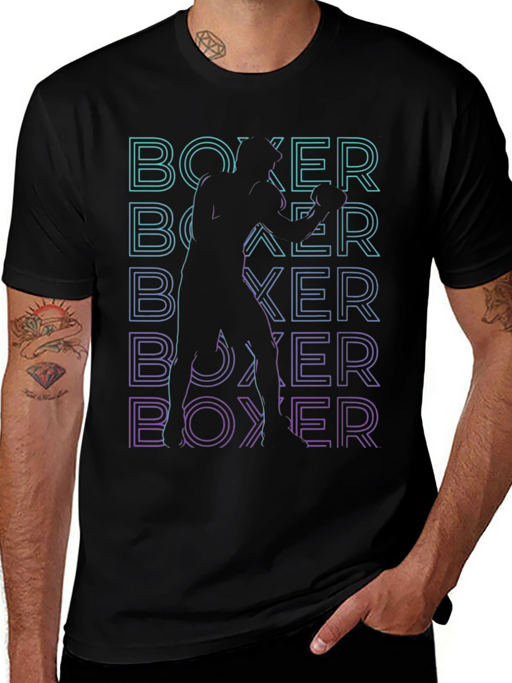 Boxer Graphic T-Shirt - Black