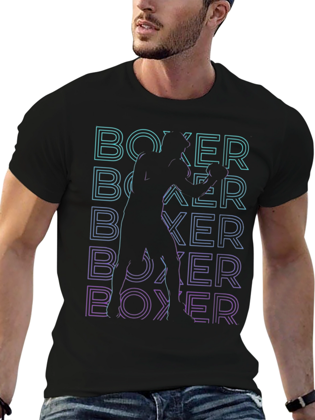 Boxer Graphic T-Shirt - Black