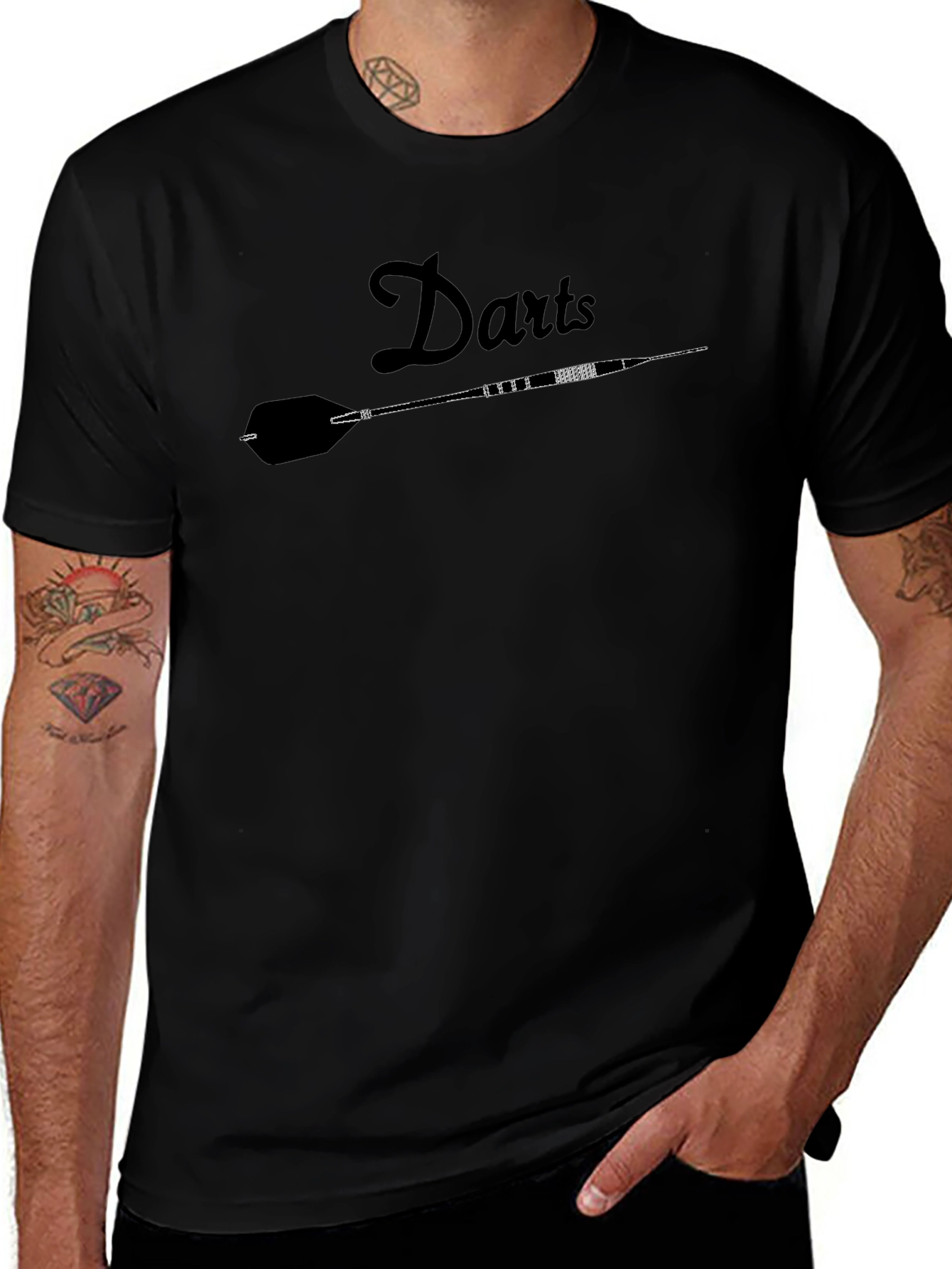 Darts Graphic T-Shirt - Casual Cotton Tee