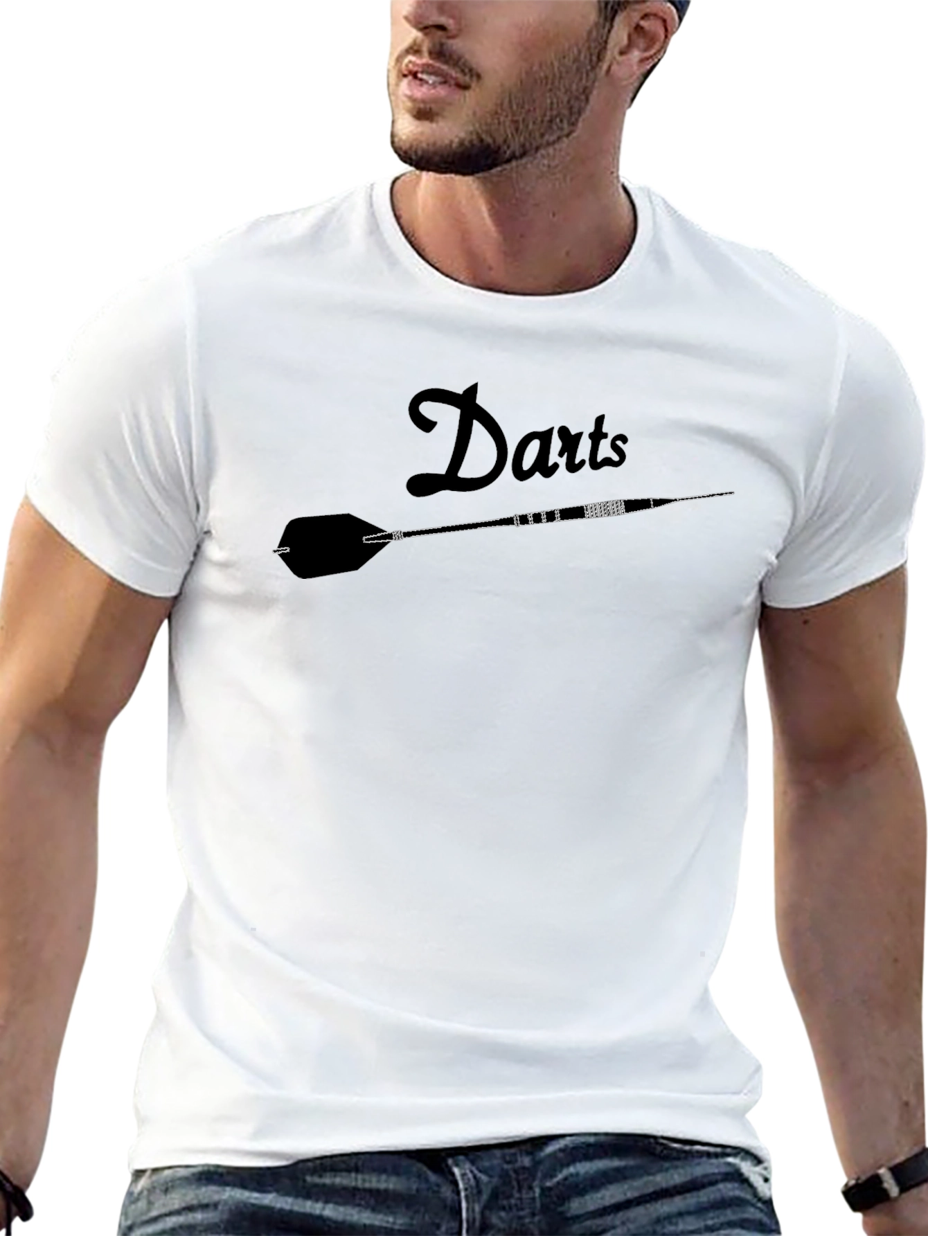 Darts Graphic T-Shirt - Casual Cotton Tee