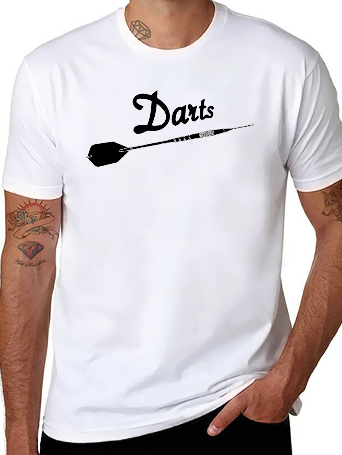 Darts Graphic T-Shirt - Casual Cotton Tee