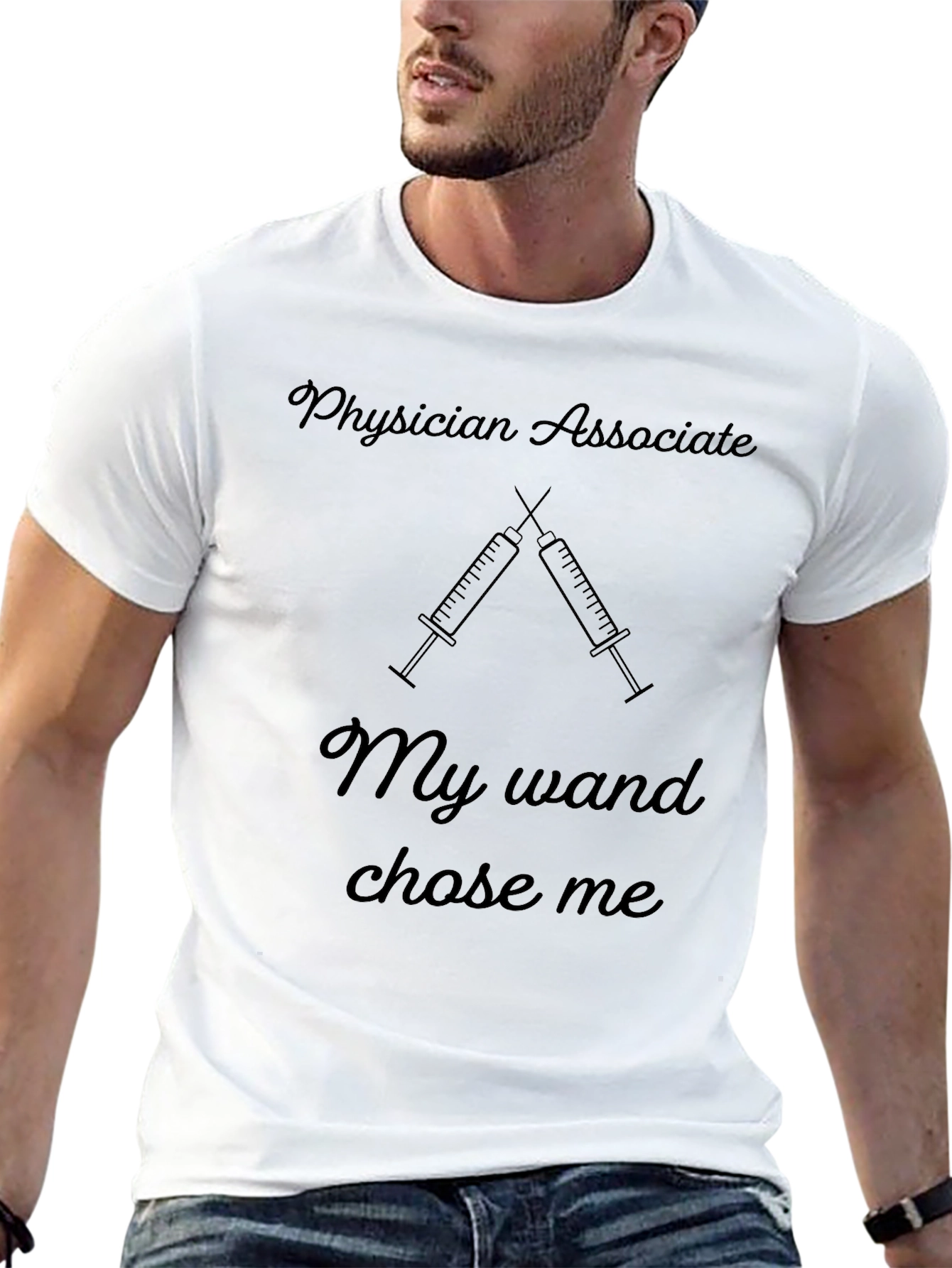 Physician Assistant My Wand Chose Me Black T-Shirt