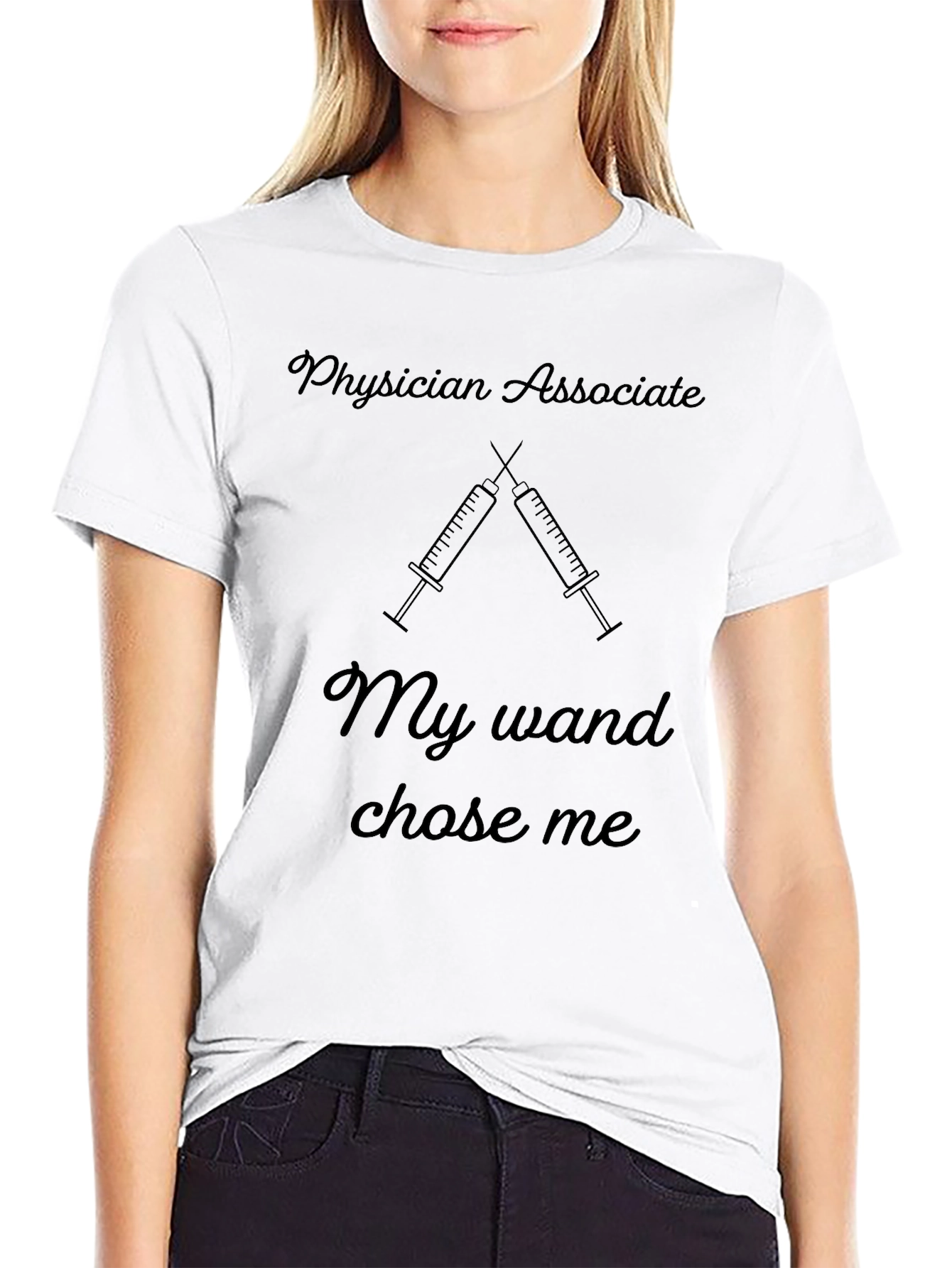 Physician Assistant My Wand Chose Me Black T-Shirt