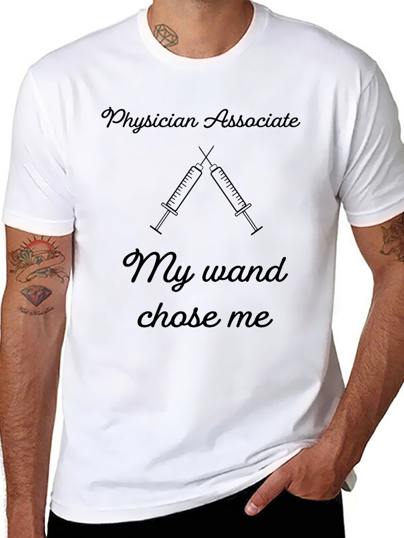 Physician Assistant My Wand Chose Me Black T-Shirt