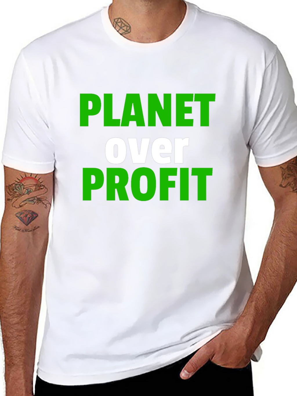 Planet Over Profit Graphic Tee - Black