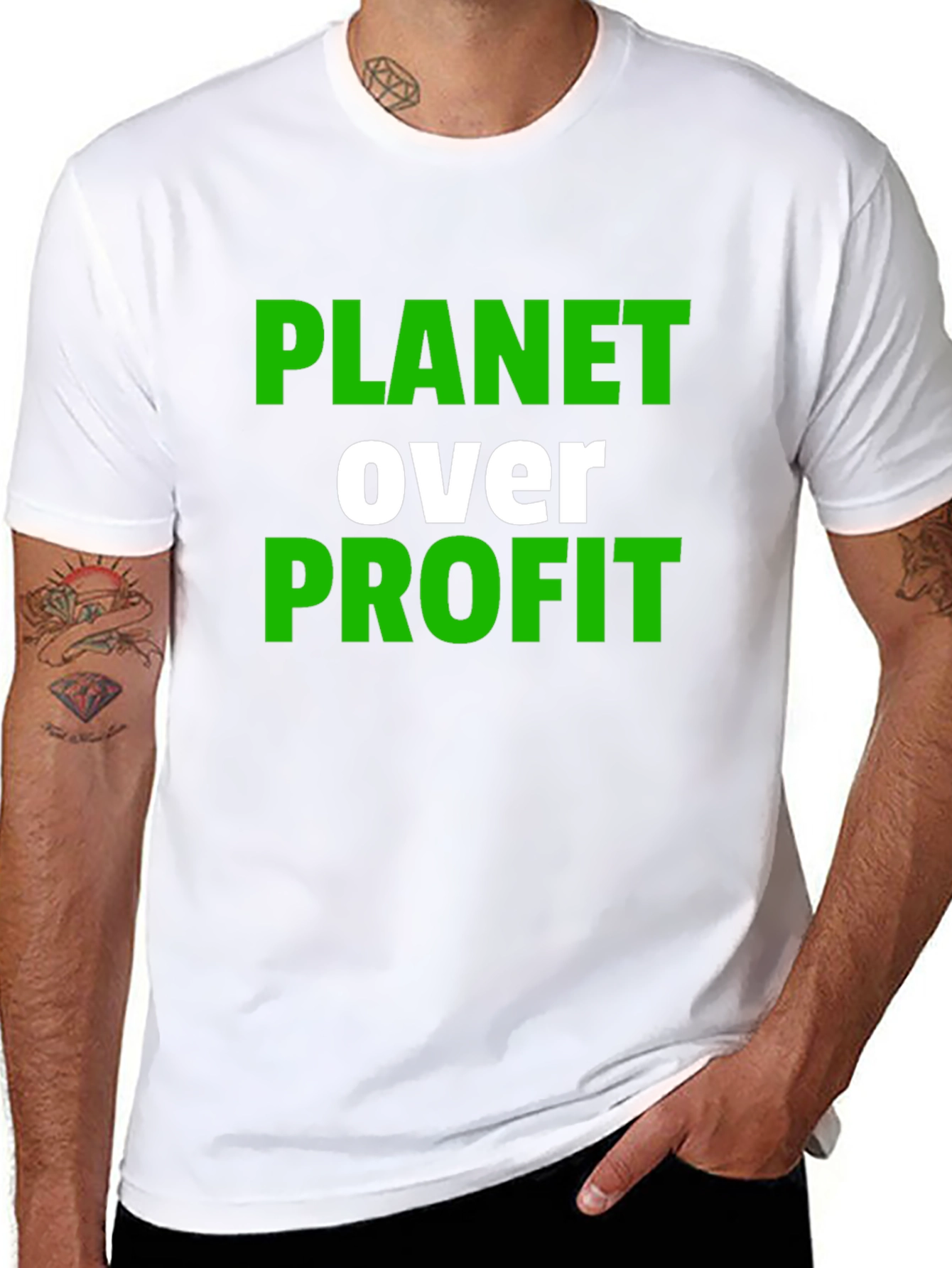 Planet Over Profit Graphic Tee - Black