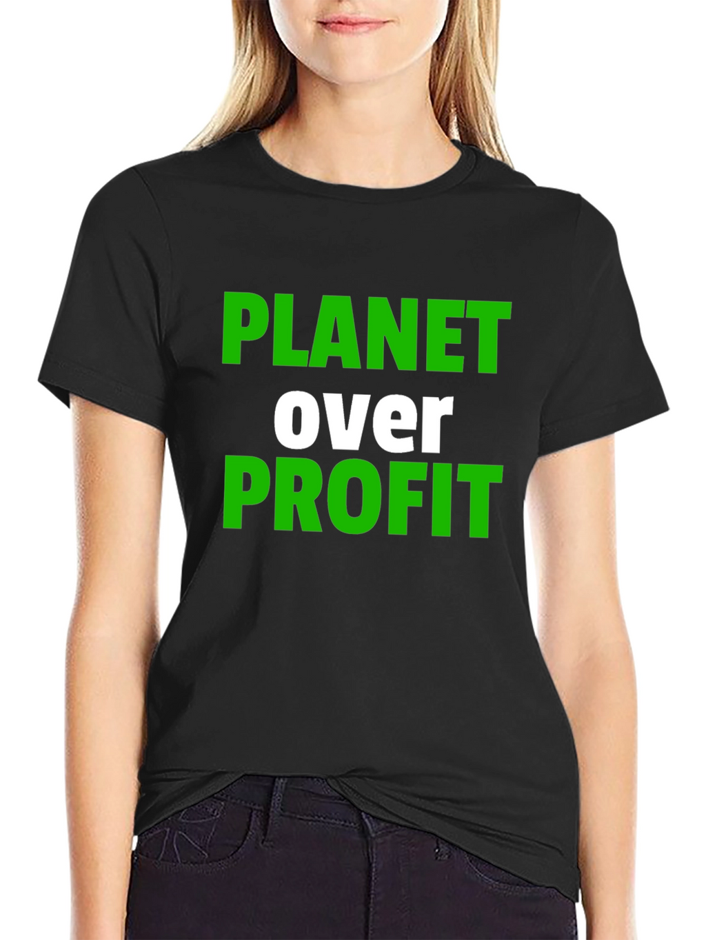 Planet Over Profit Graphic Tee - Black