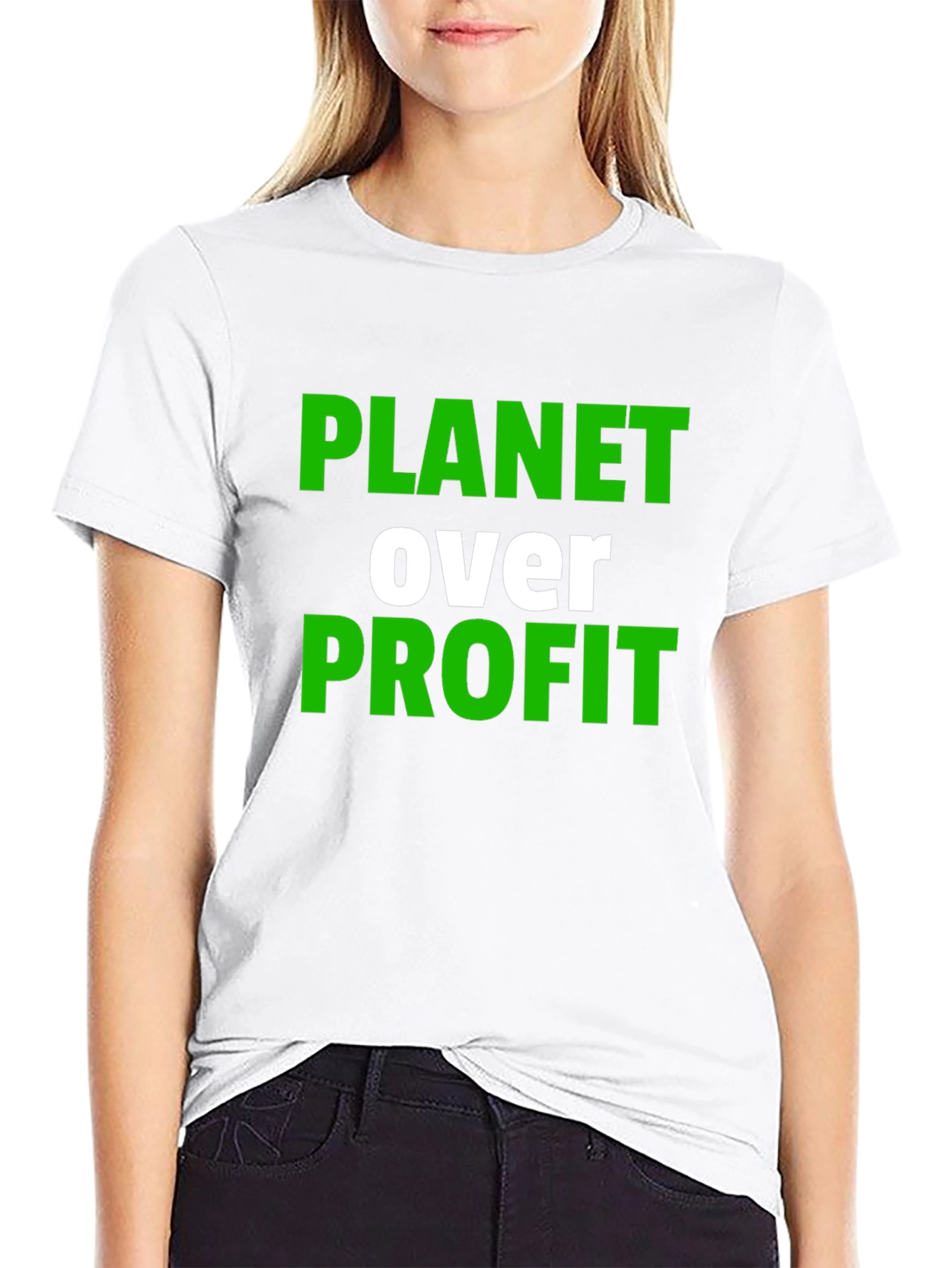 Planet Over Profit Graphic Tee - Black
