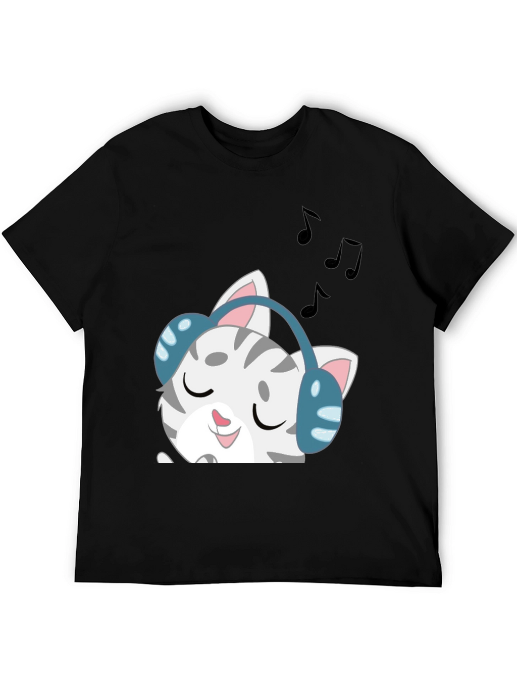 Cool Cat Headphones T-Shirt