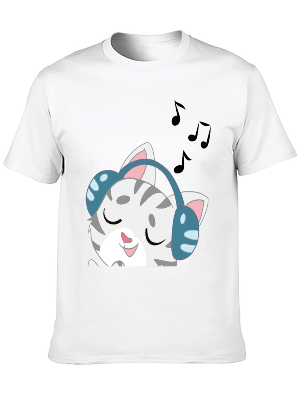 Cool Cat Headphones T-Shirt