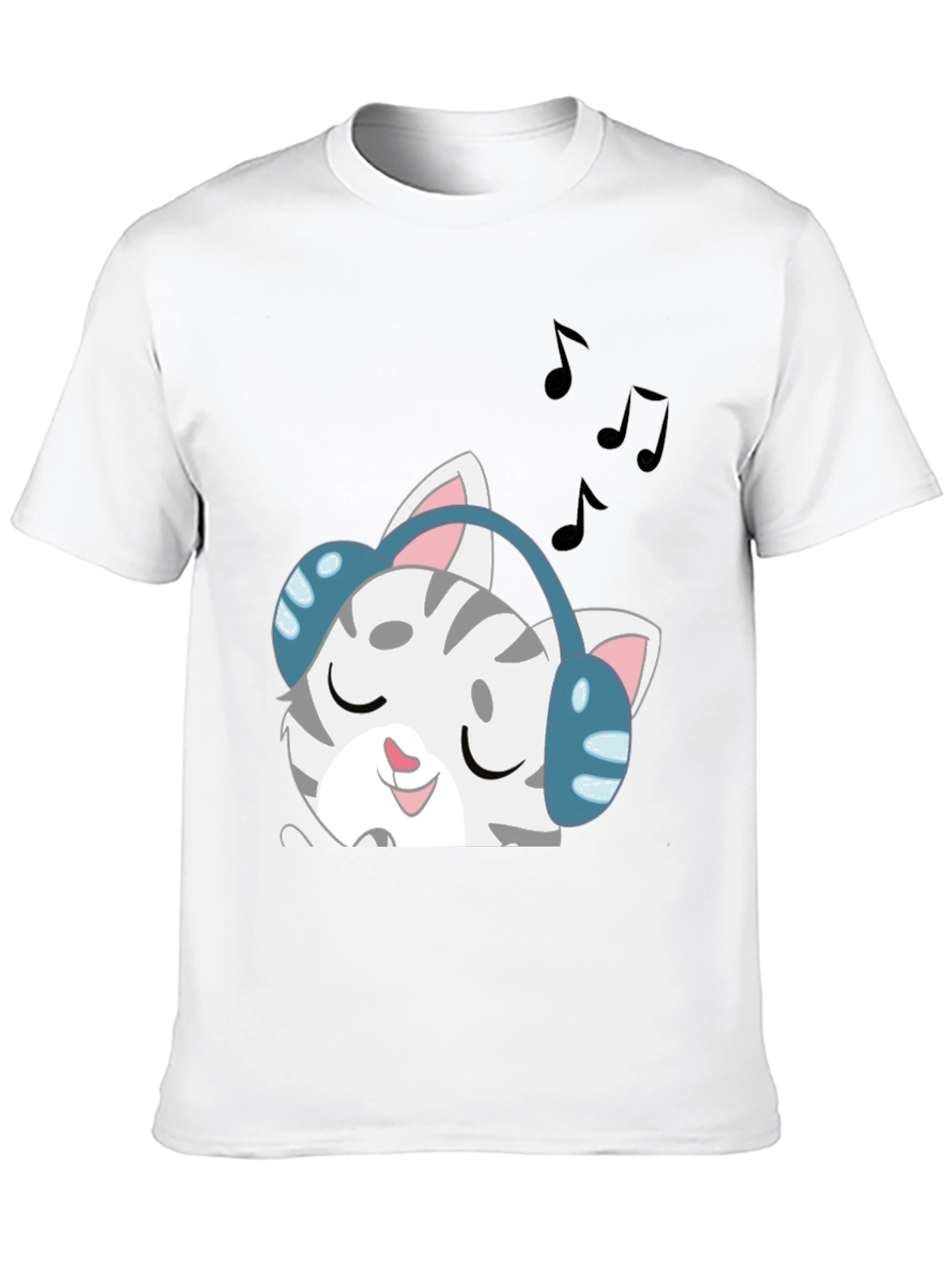 Cool Cat Headphones T-Shirt