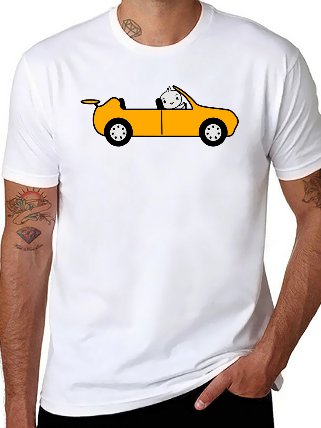 Cartoon Car T-Shirt - Unique Graphic Tee