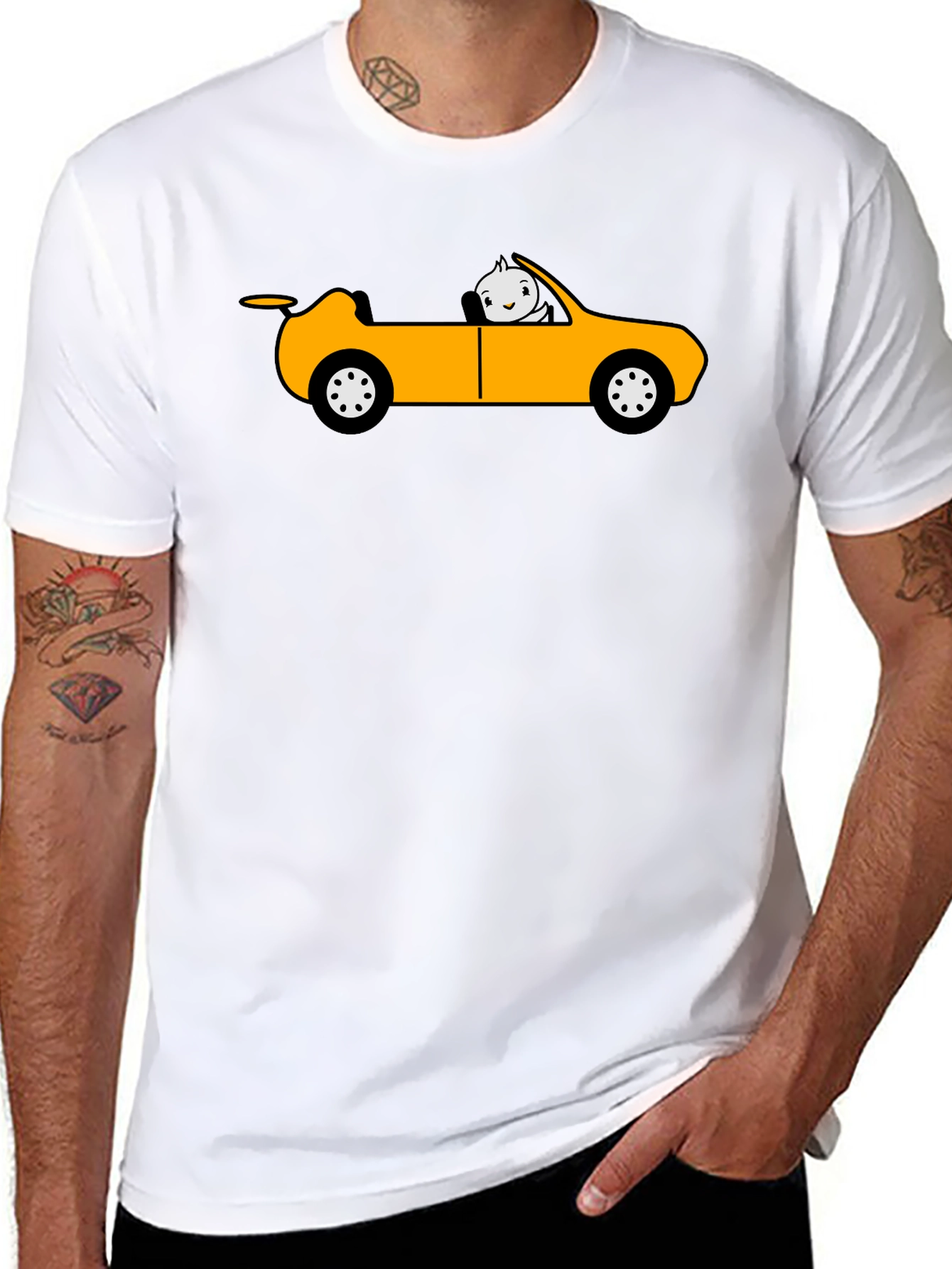 Cartoon Car T-Shirt - Unique Graphic Tee