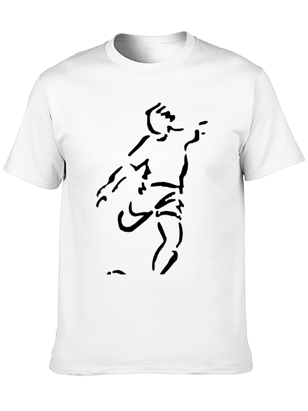 Minimalist Sketch Graphic Black T-Shirt