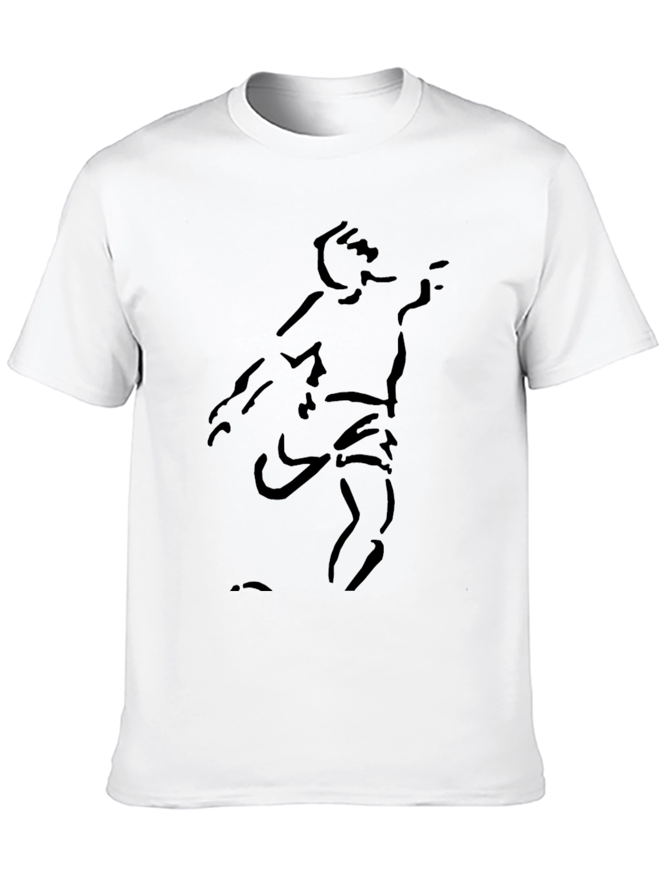 Minimalist Sketch Graphic Black T-Shirt