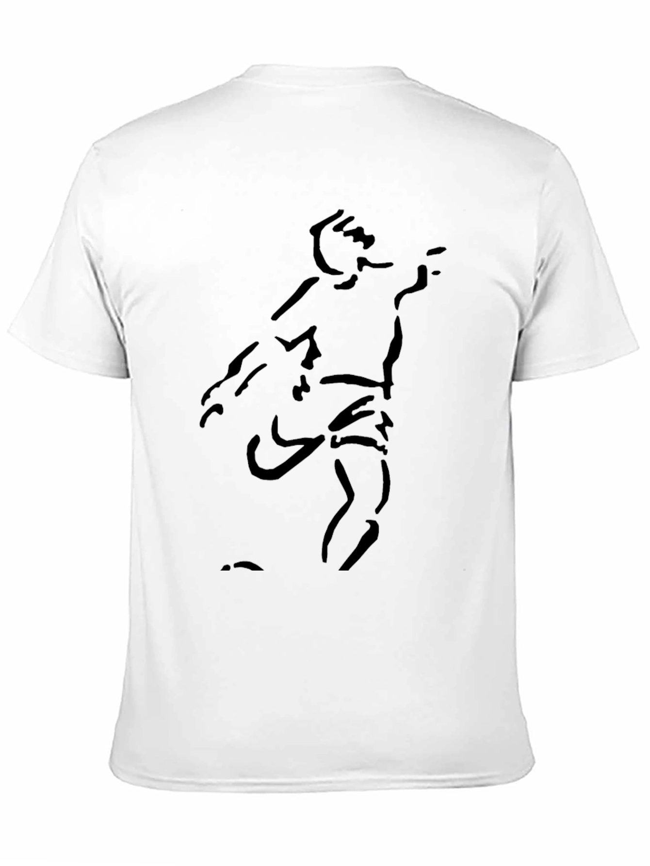 Minimalist Sketch Graphic Black T-Shirt