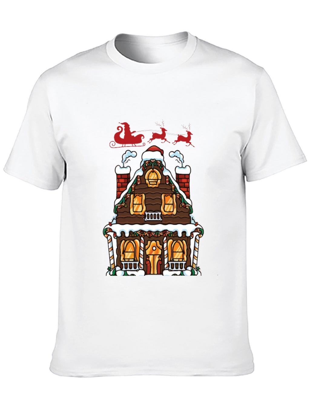 Festive Gingerbread House Christmas T-Shirt