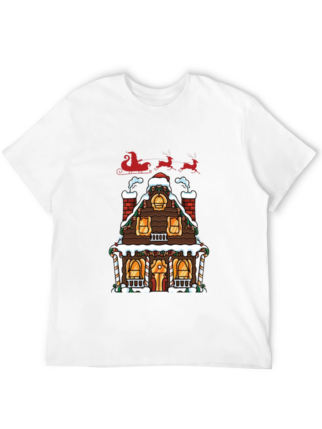 Festive Gingerbread House Christmas T-Shirt