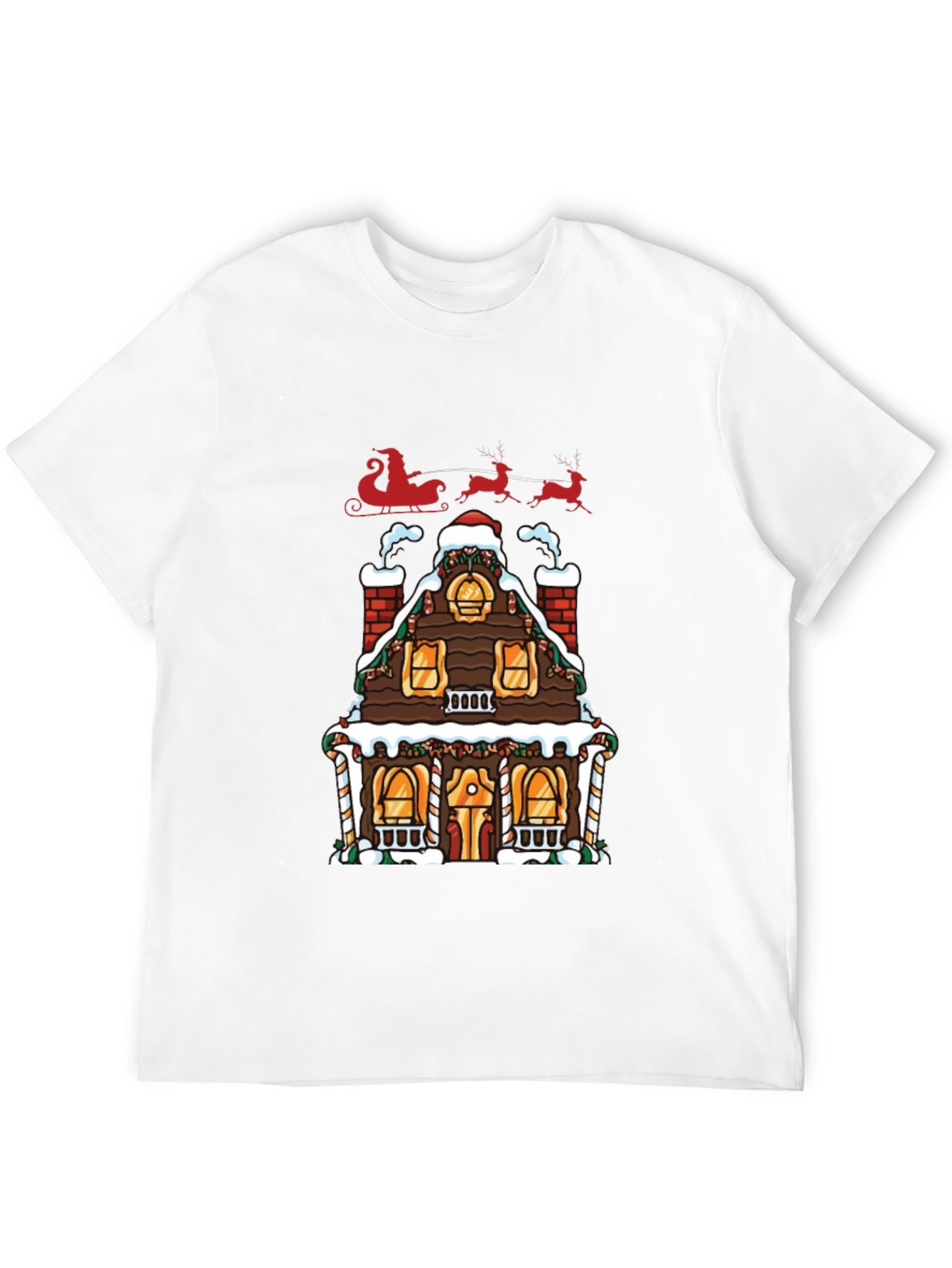 Festive Gingerbread House Christmas T-Shirt