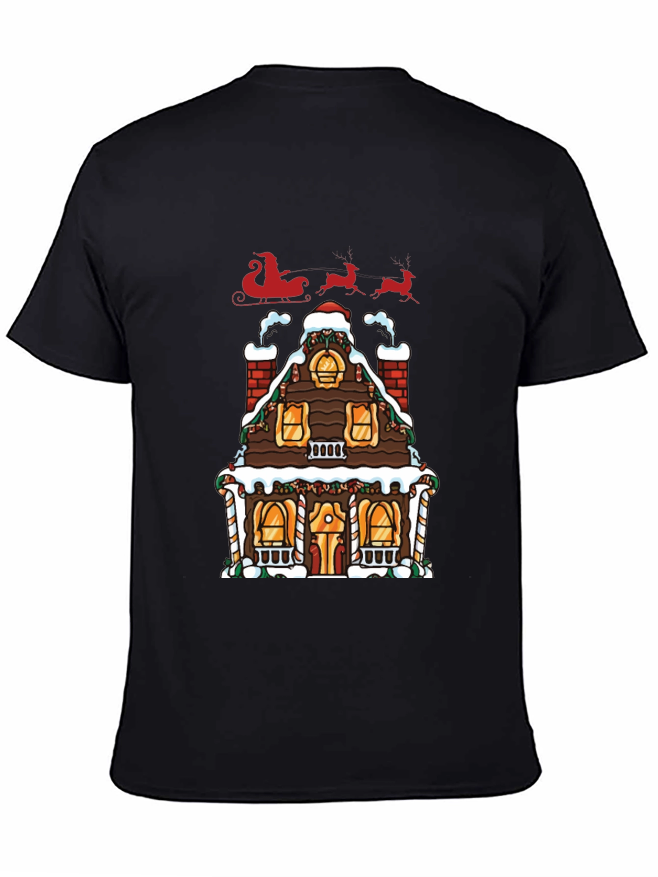 Festive Gingerbread House Christmas T-Shirt