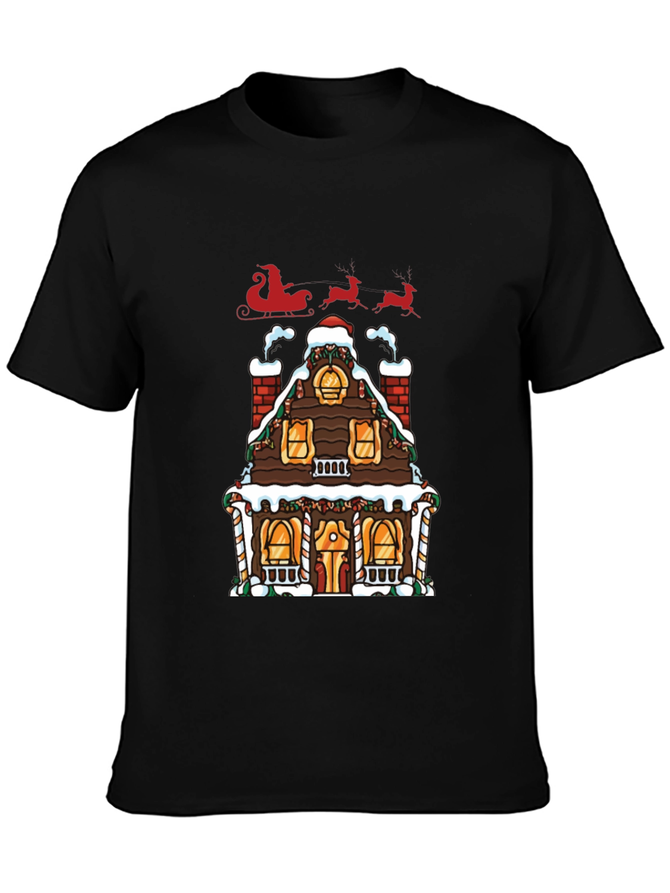 Festive Gingerbread House Christmas T-Shirt