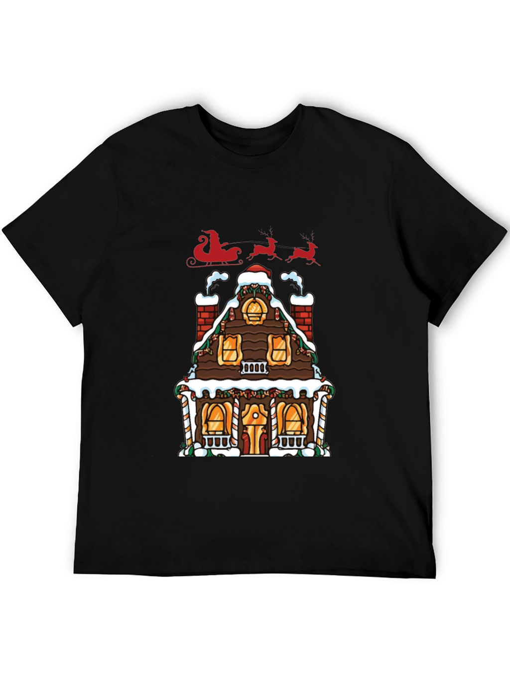 Festive Gingerbread House Christmas T-Shirt