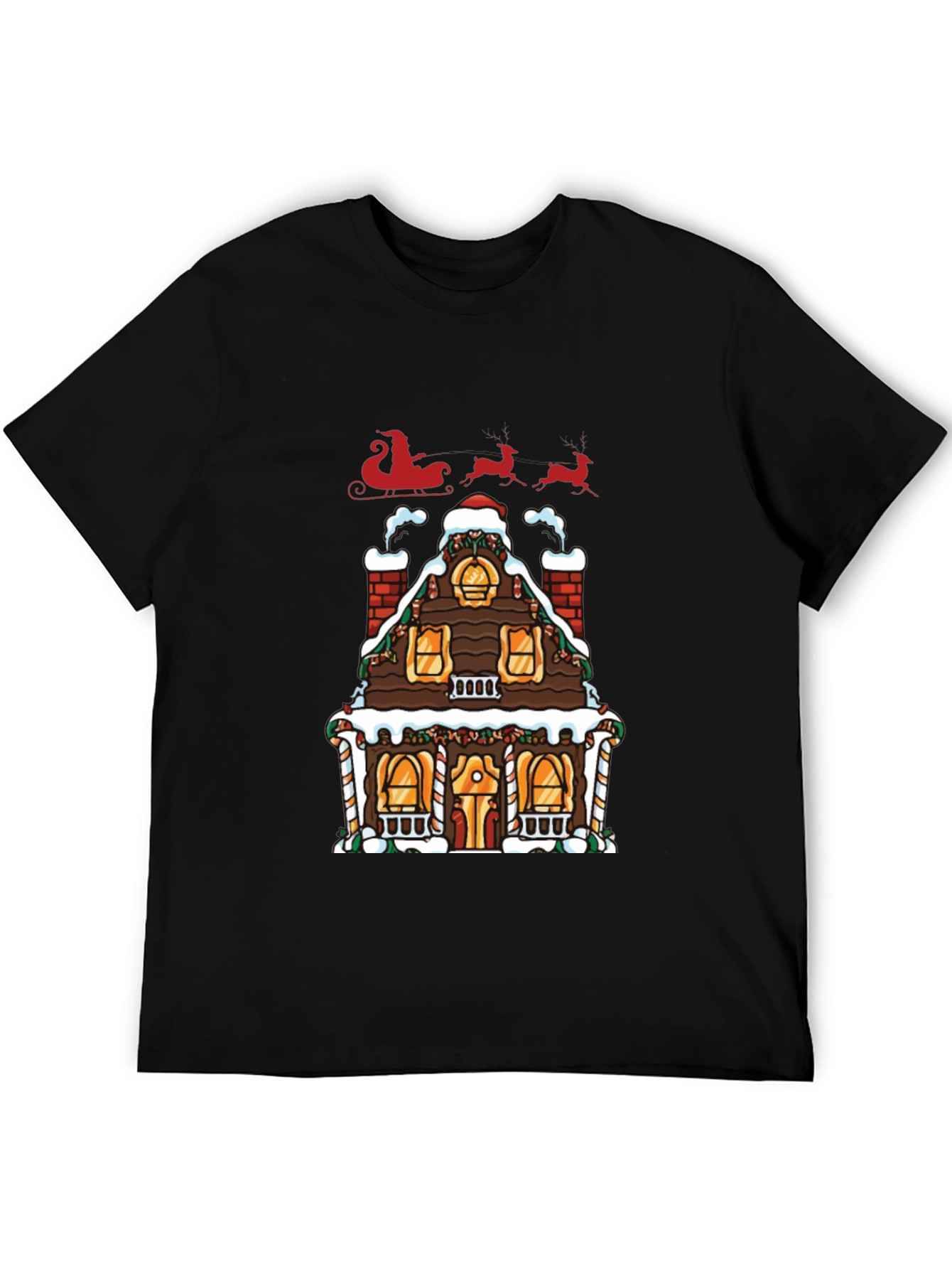 Festive Gingerbread House Christmas T-Shirt
