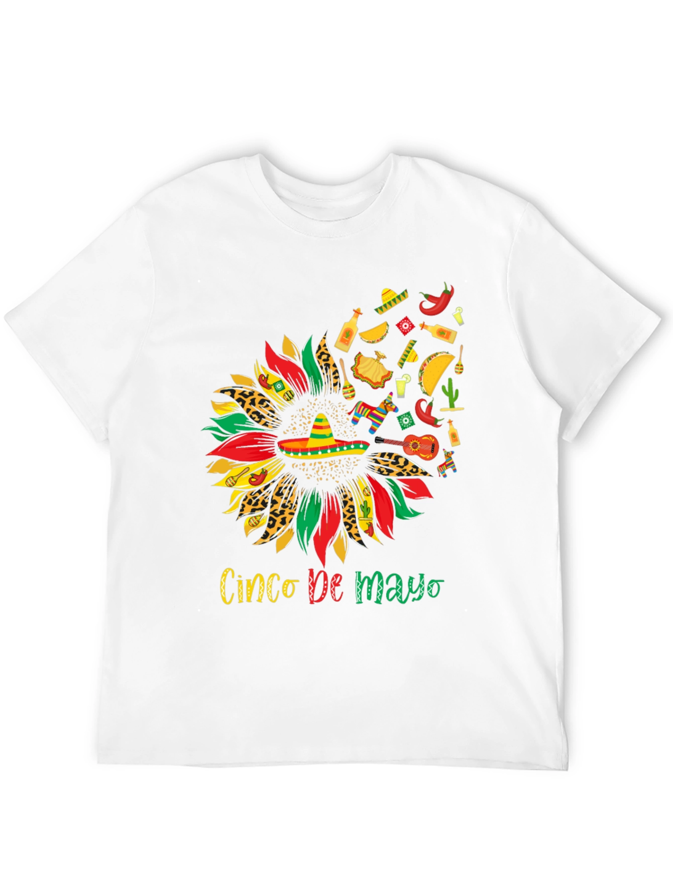 Cinco De Mayo Sunflower Graphic T-Shirt