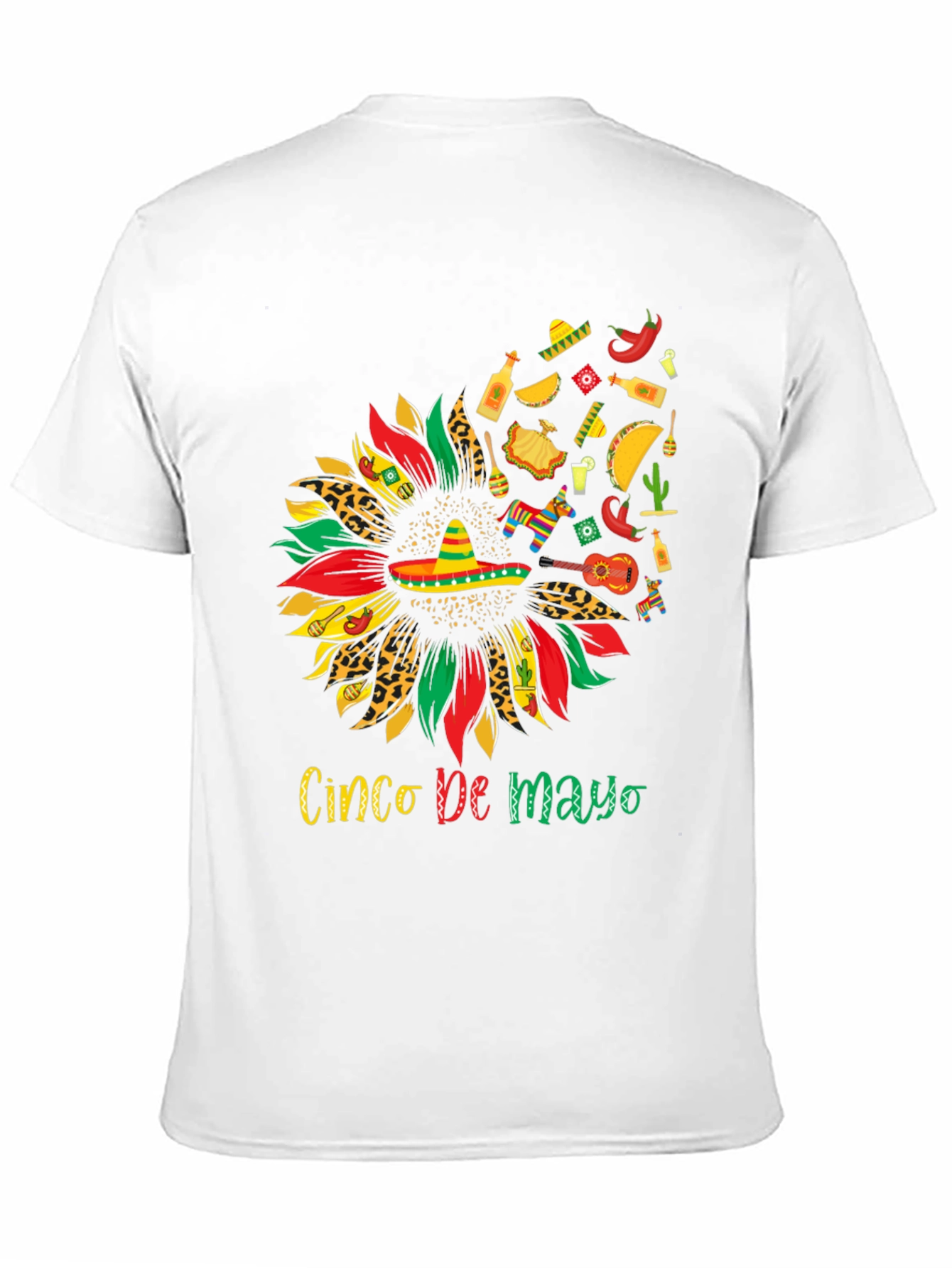 Cinco De Mayo Sunflower Graphic T-Shirt