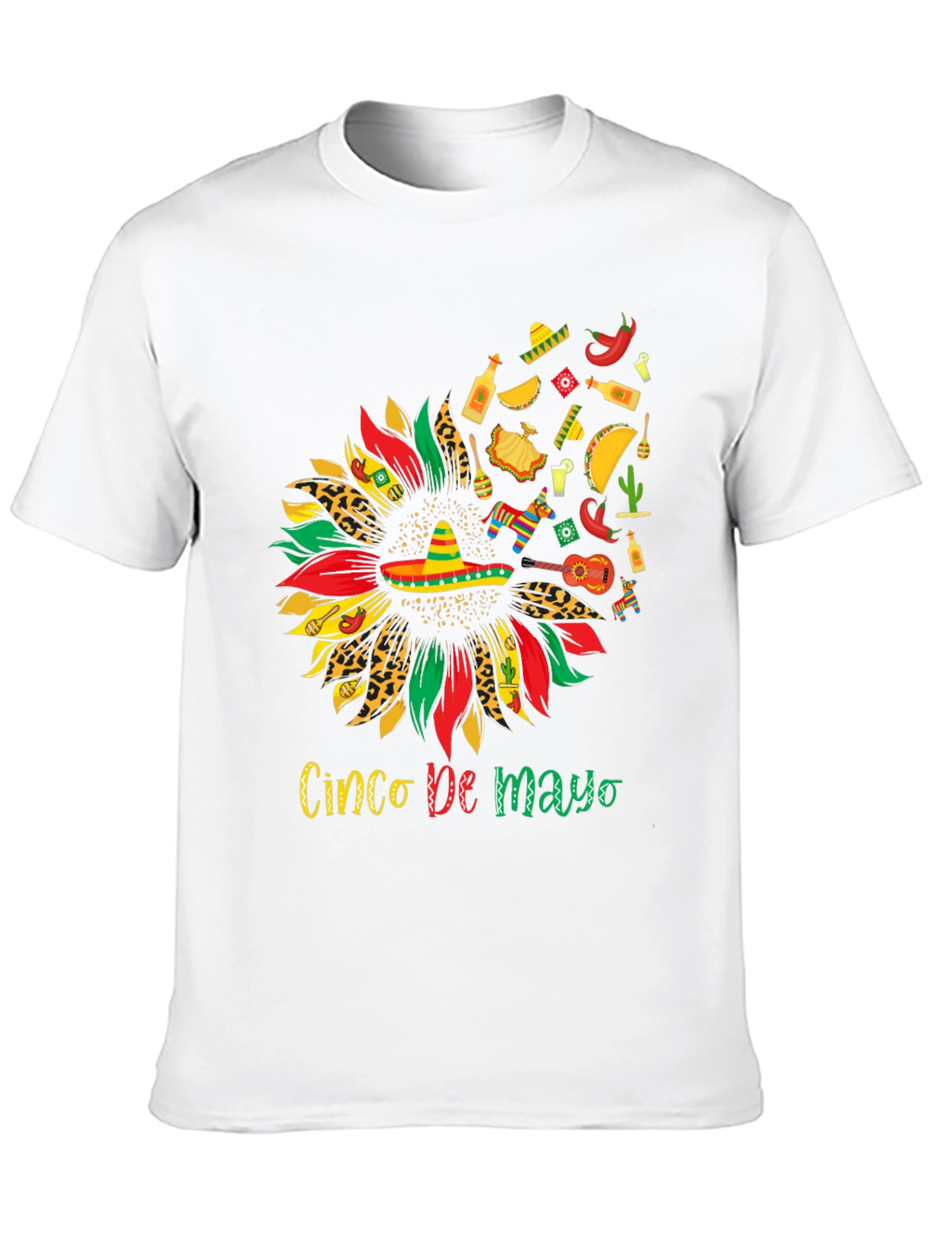 Cinco De Mayo Sunflower Graphic T-Shirt