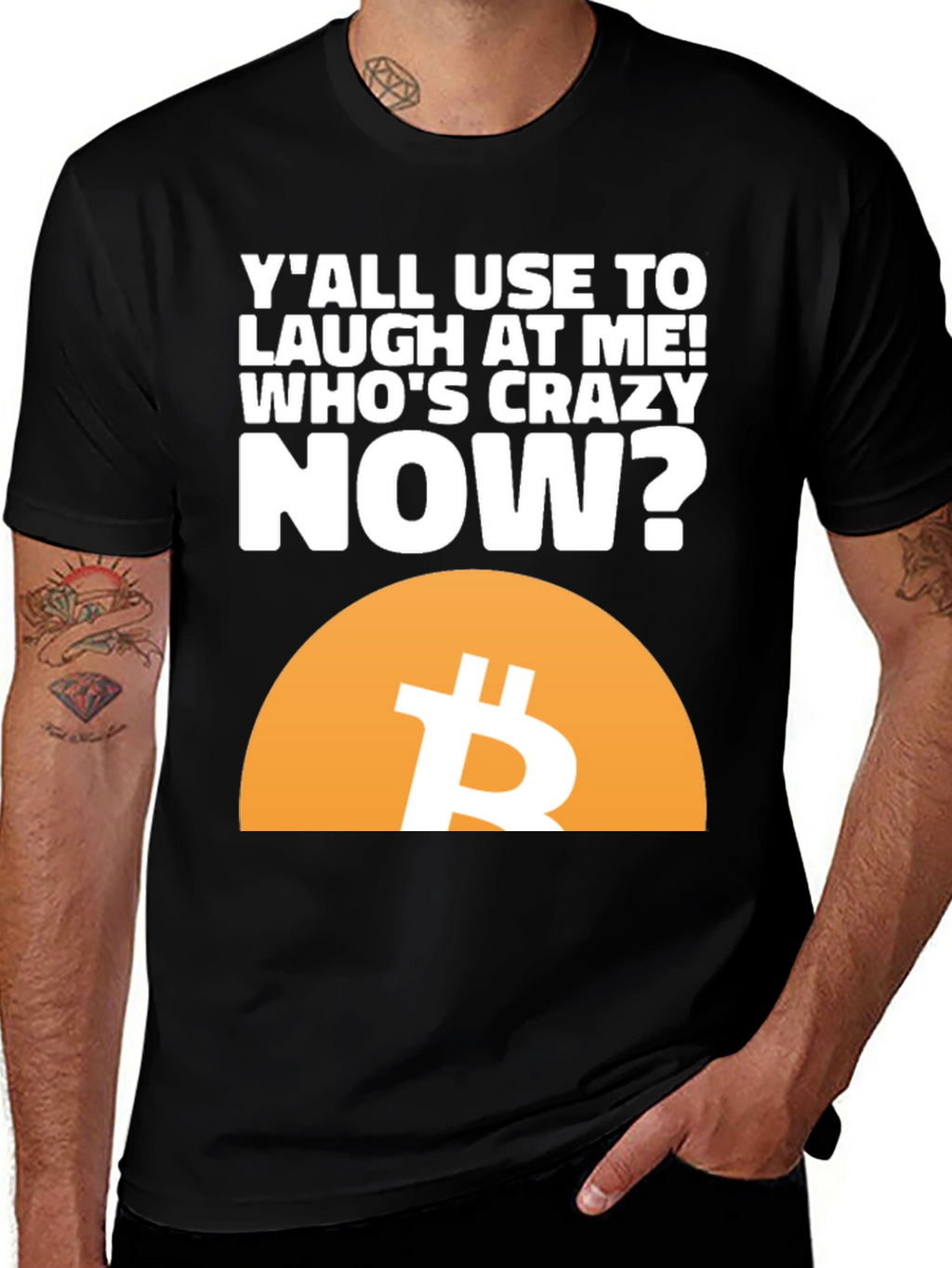 Bitcoin T-Shirt - Whos Crazy Now?