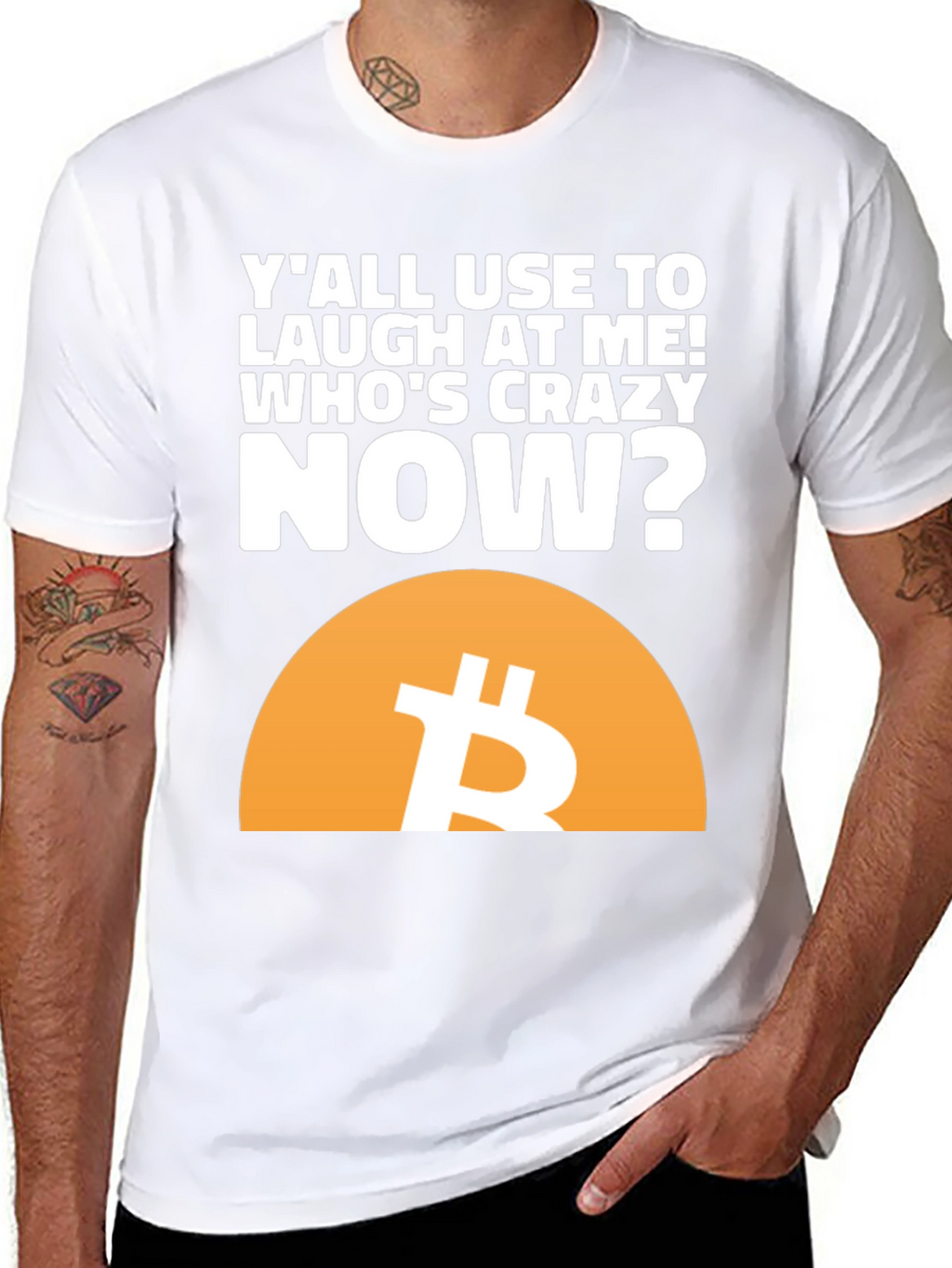 Bitcoin T-Shirt - Whos Crazy Now?