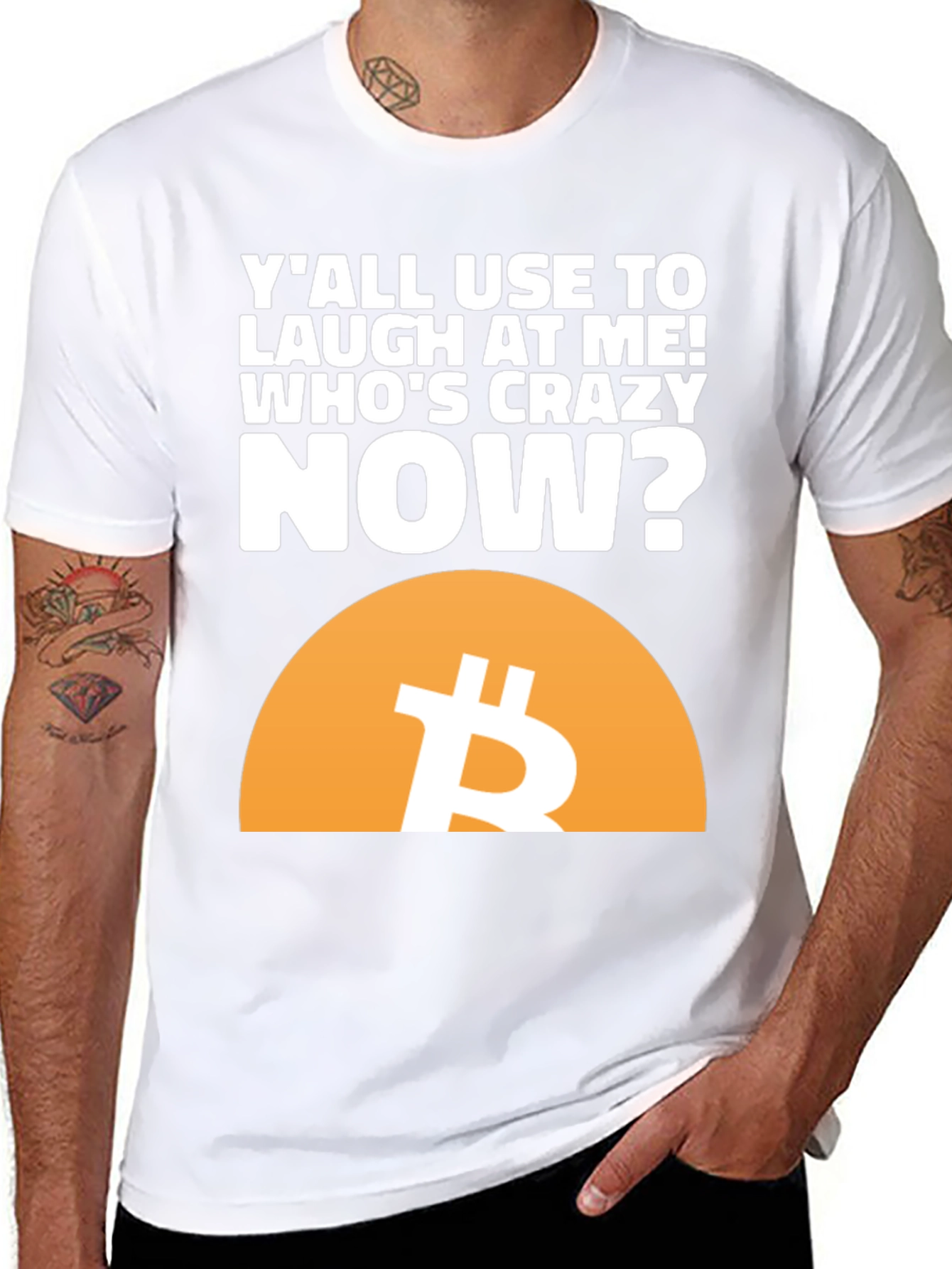 Bitcoin T-Shirt - Whos Crazy Now?