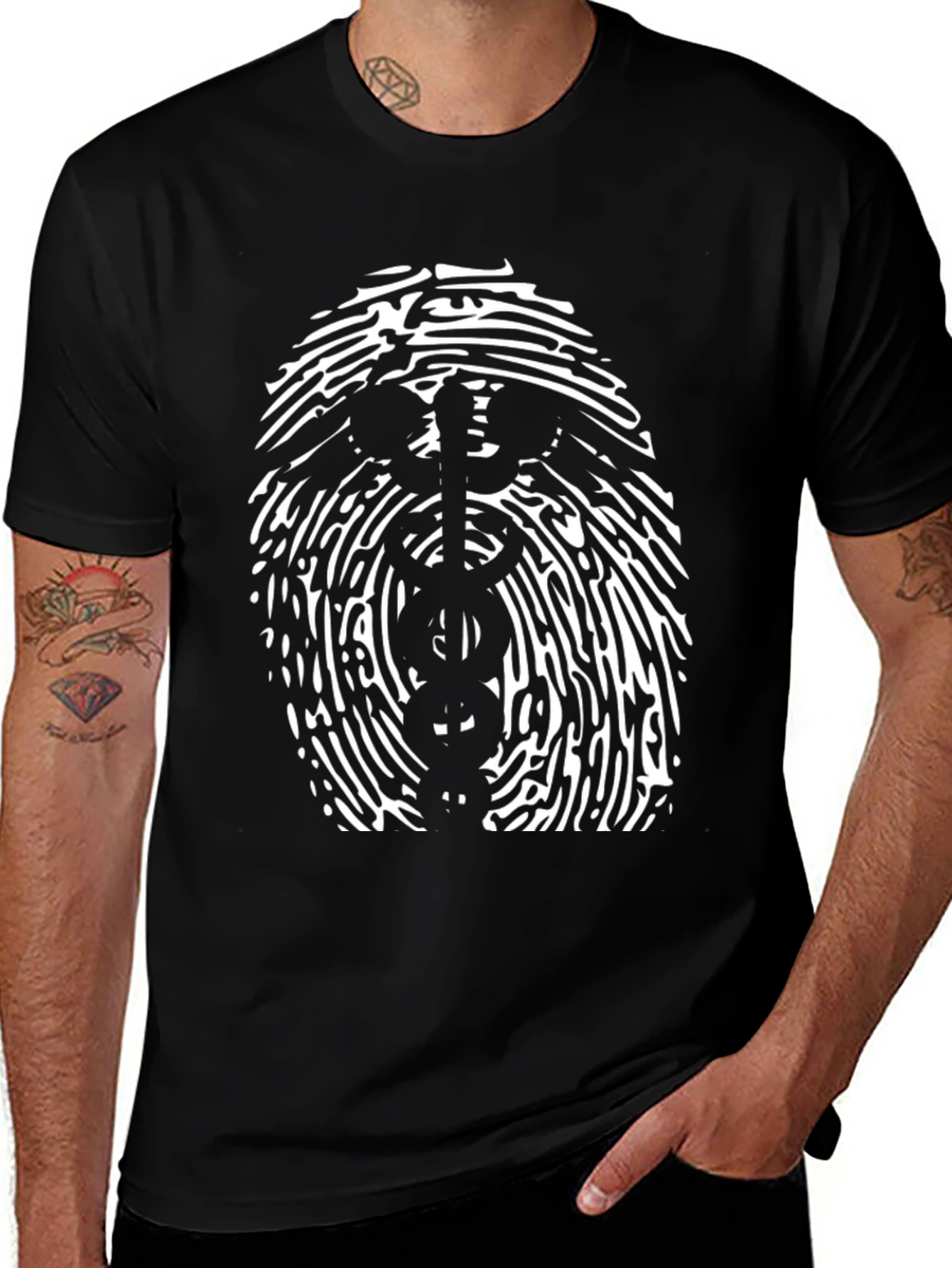 Medical Fingerprint Graphic Tee