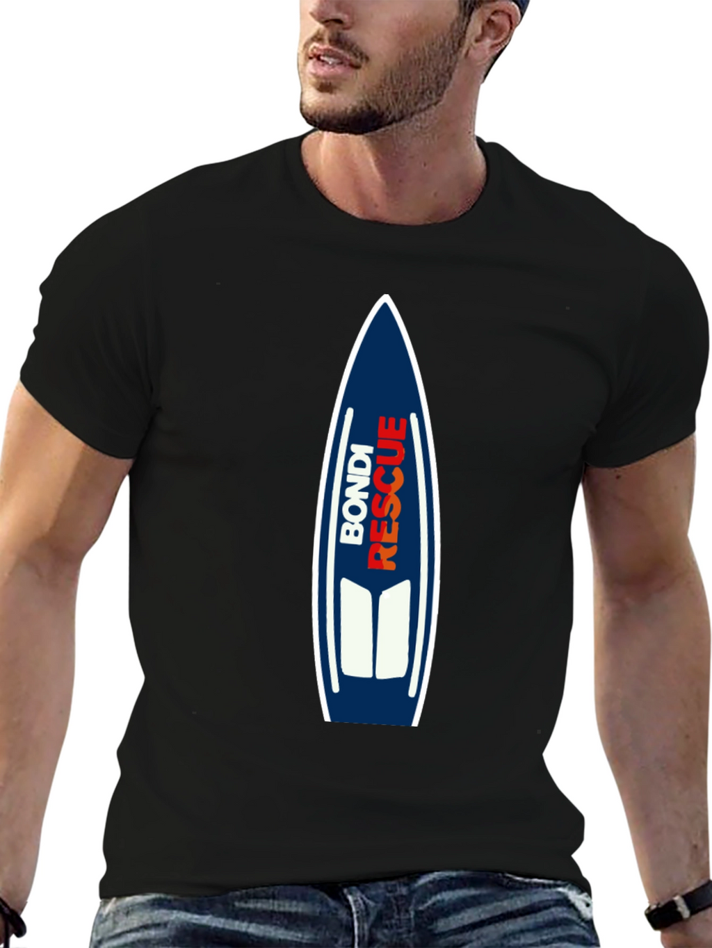 Bondi Rescue Graphic Tee - Surfboard Design