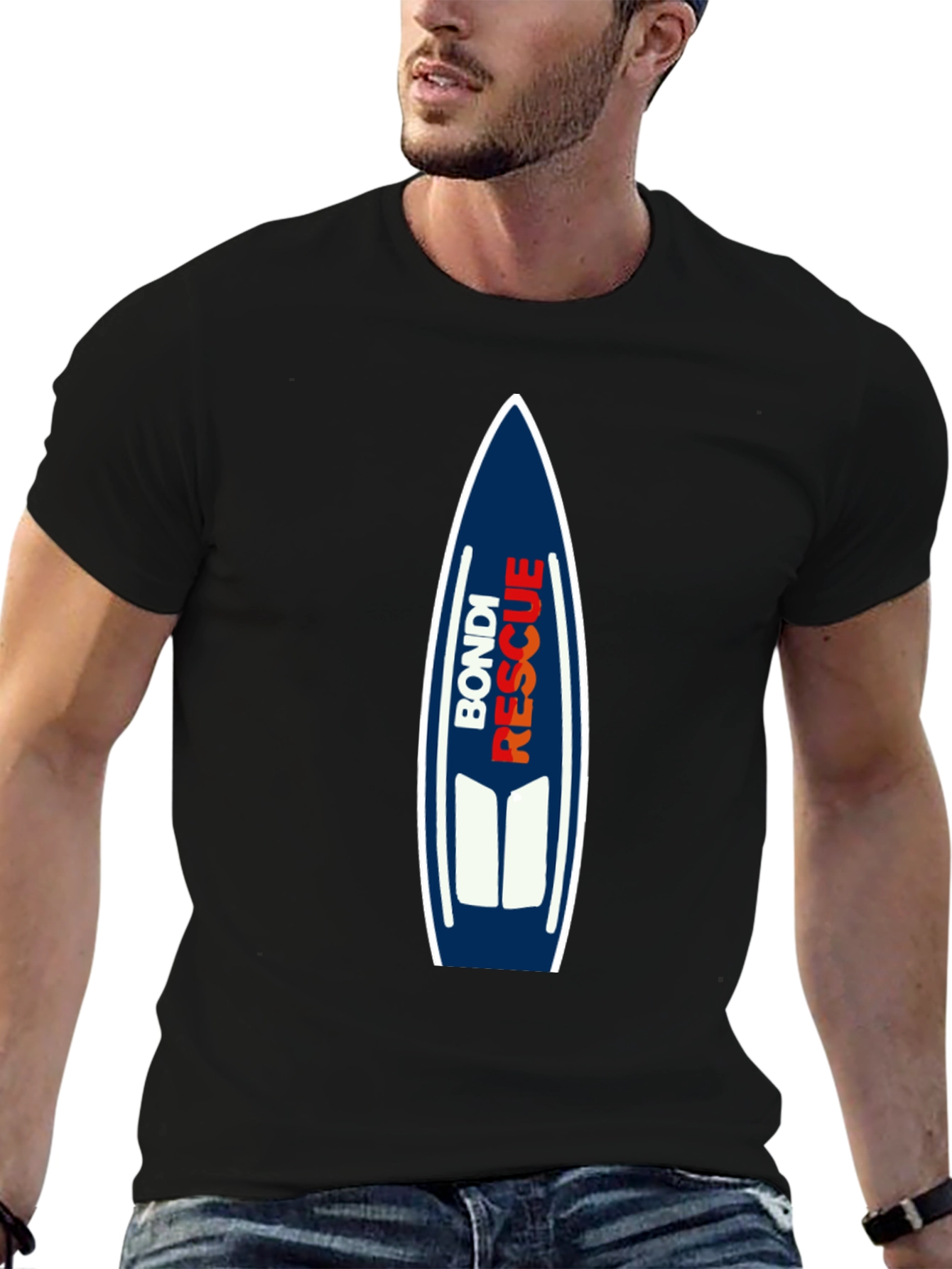 Bondi Rescue Graphic Tee - Surfboard Design