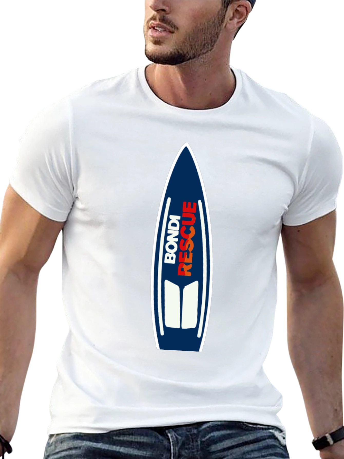 Bondi Rescue Graphic Tee - Surfboard Design