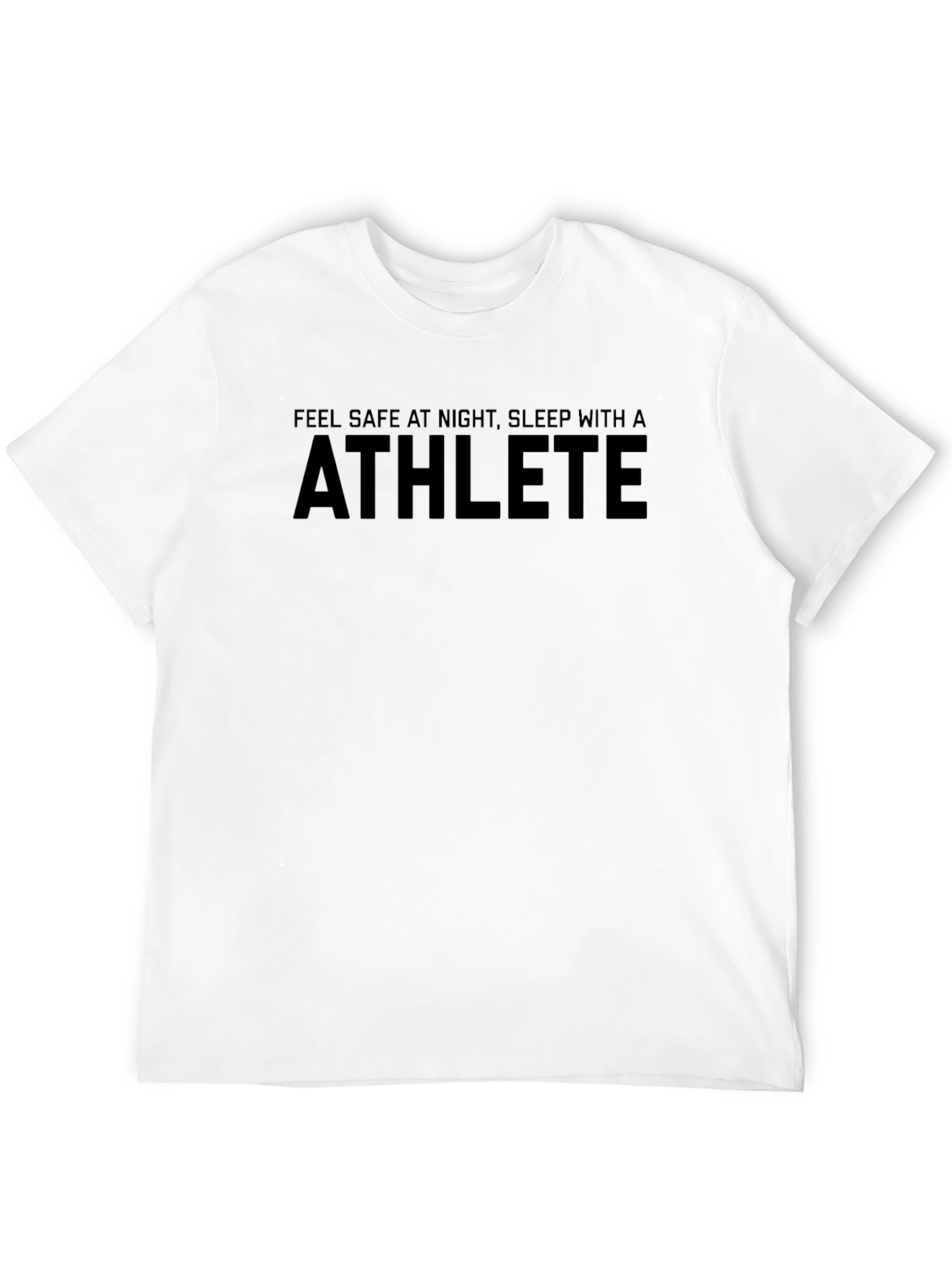 Athlete Graphic Tee - Feel Safe at Night Slogan