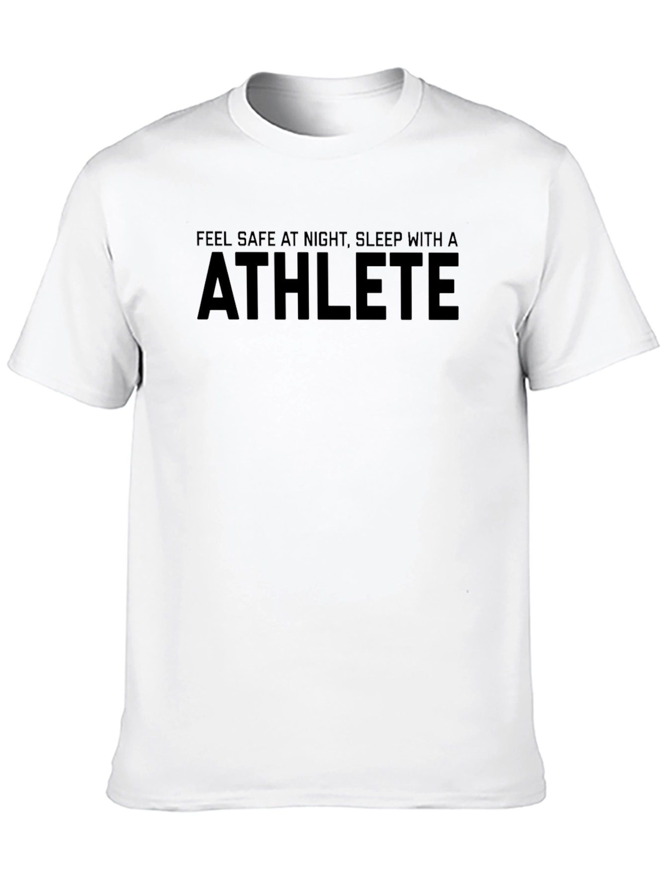 Athlete Graphic Tee - Feel Safe at Night Slogan