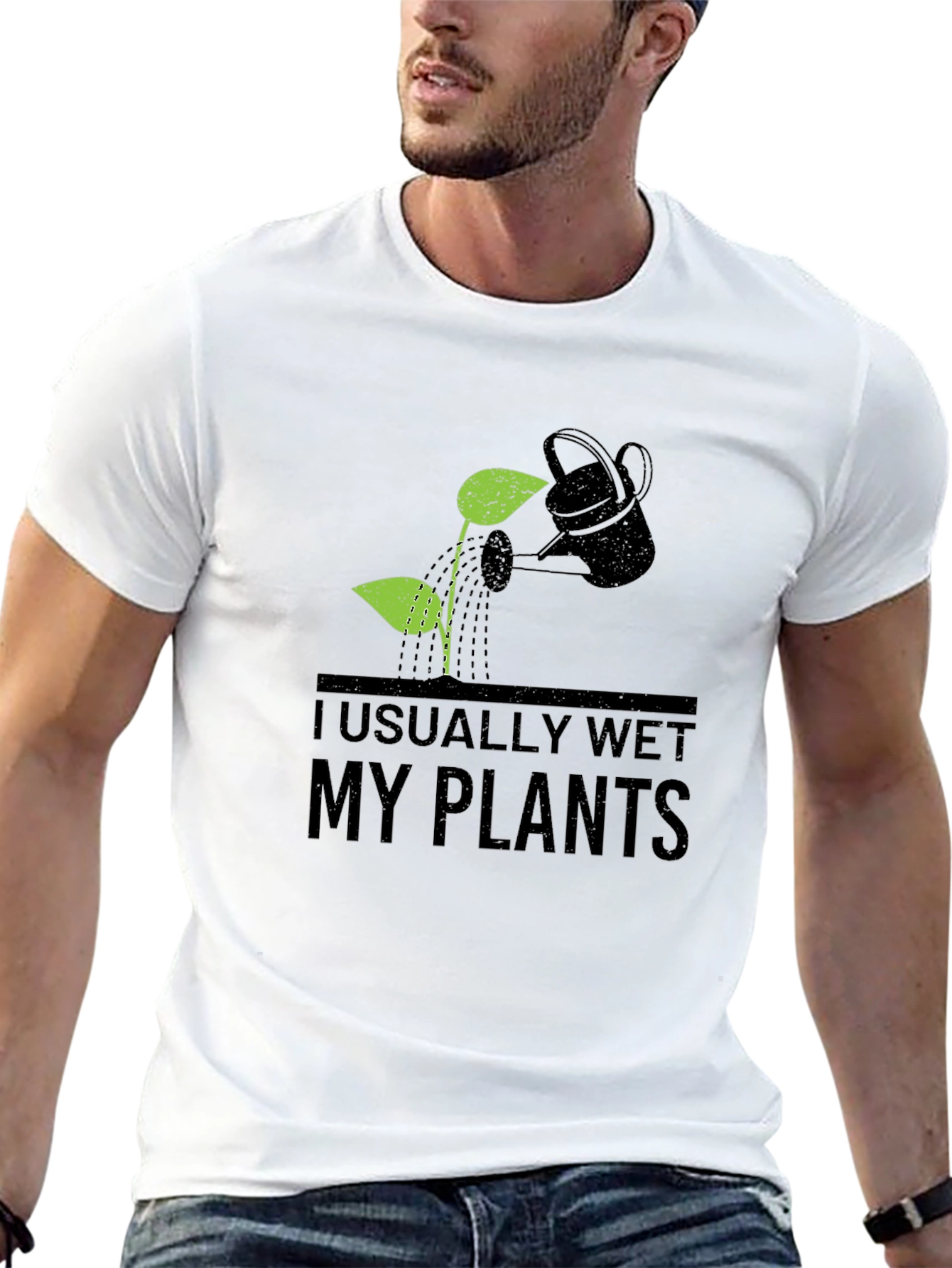 I Usually Wet My Plants T-Shirt Gardener Tee